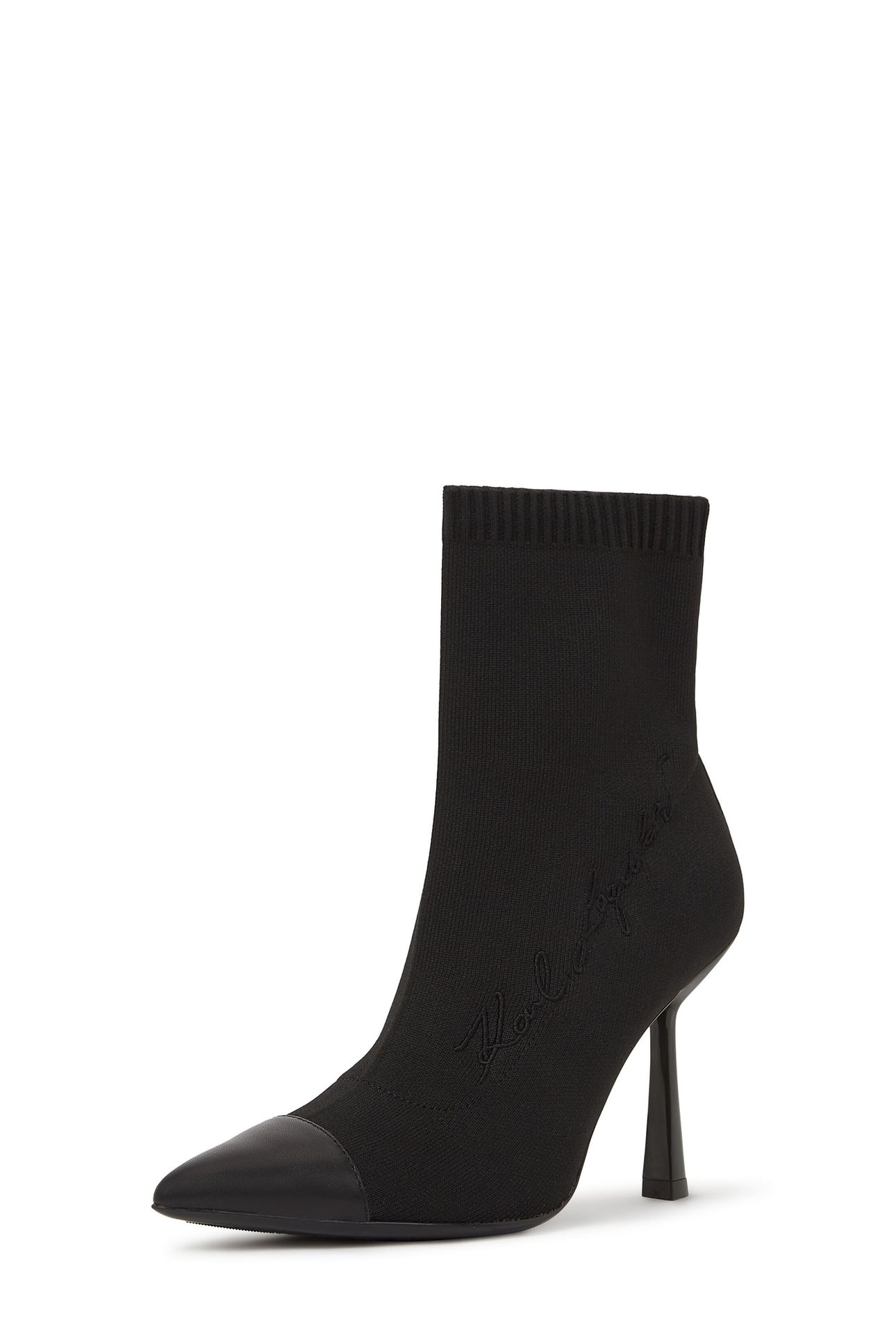 SIGNATURE KNIT ANKLE BOOTS BLACK 1