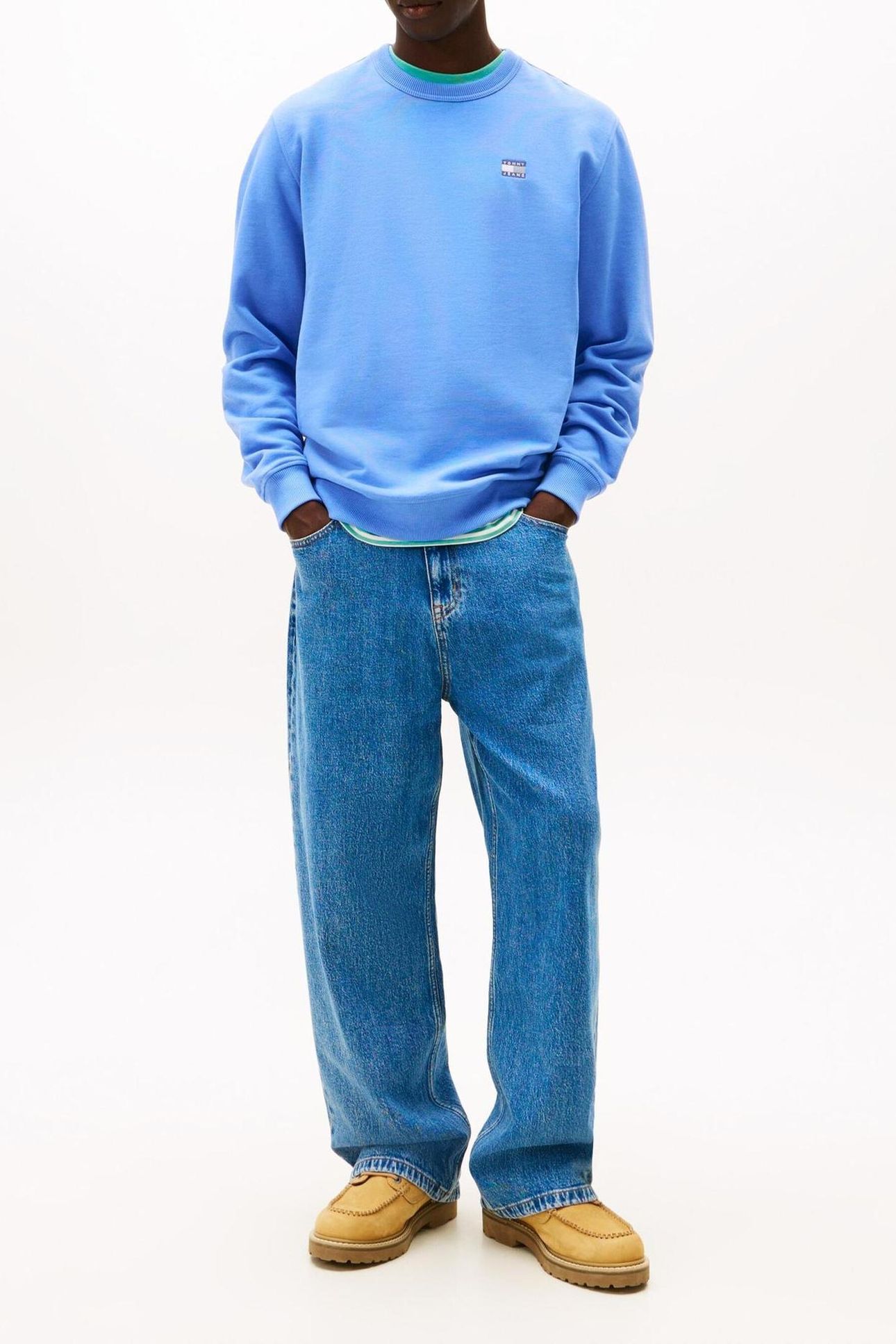 TJM REG BADGE CREW LIGHT HORIZON BLUE HEATHER 2
