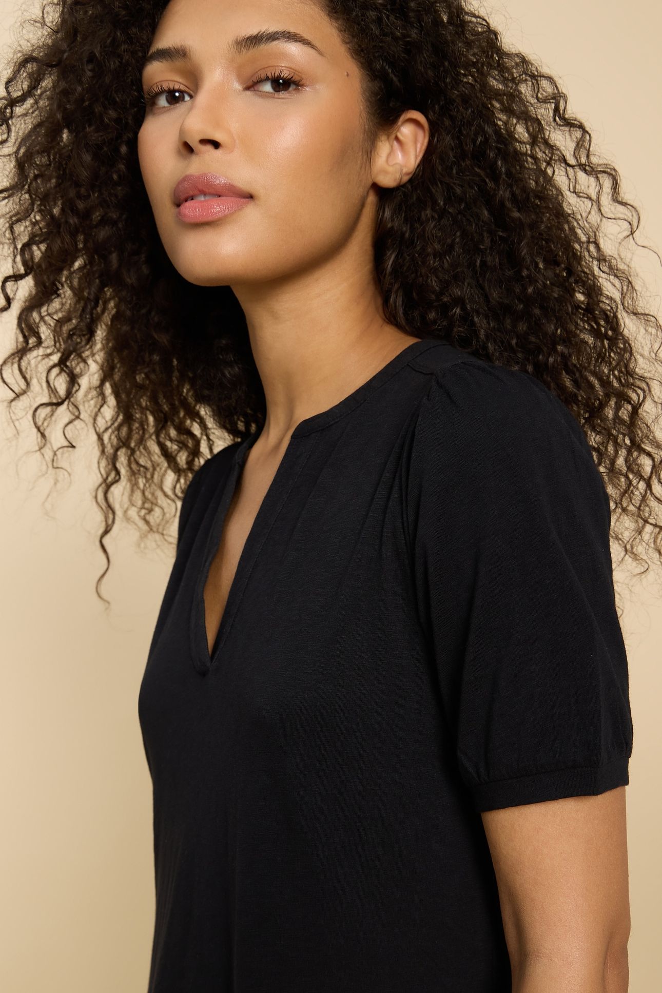 CLARA COTTON JERSEY DRESS PURE BLK 5