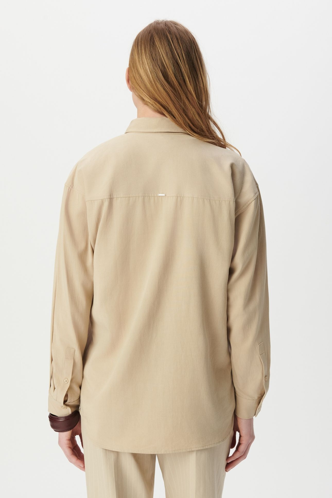 BEIGE OVERSIZED SHIRT WITH XL POCKETS 2
