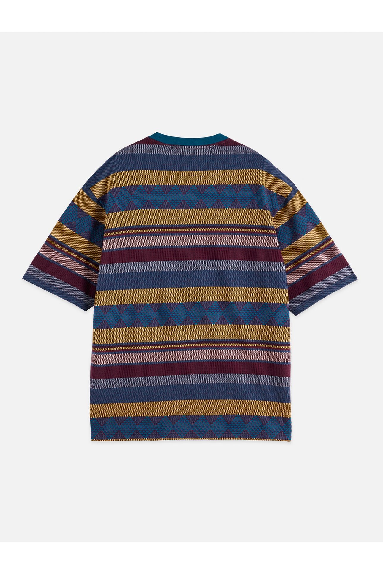 JACQUARD-KNITTED LOOSE-FIT T-SHIRT MEDIUM BROWN 5