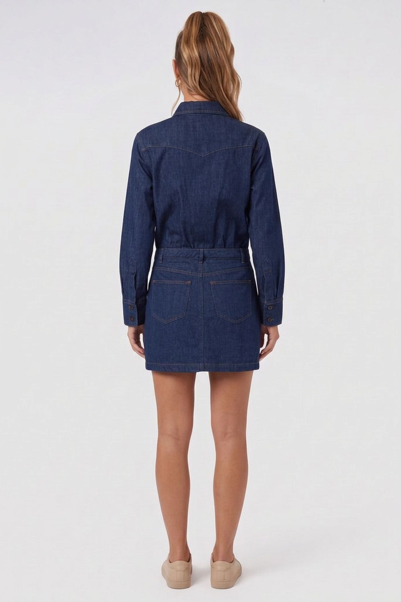 DRESS SHIRT WESTERN INDIGO 2