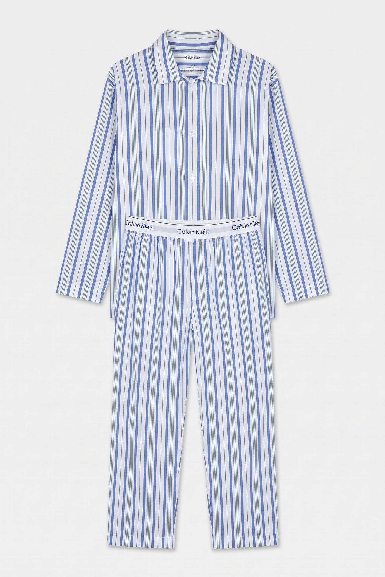 POPLIN L/S BUTTON DOWN SET SWEET STRIPE/WHITE 3