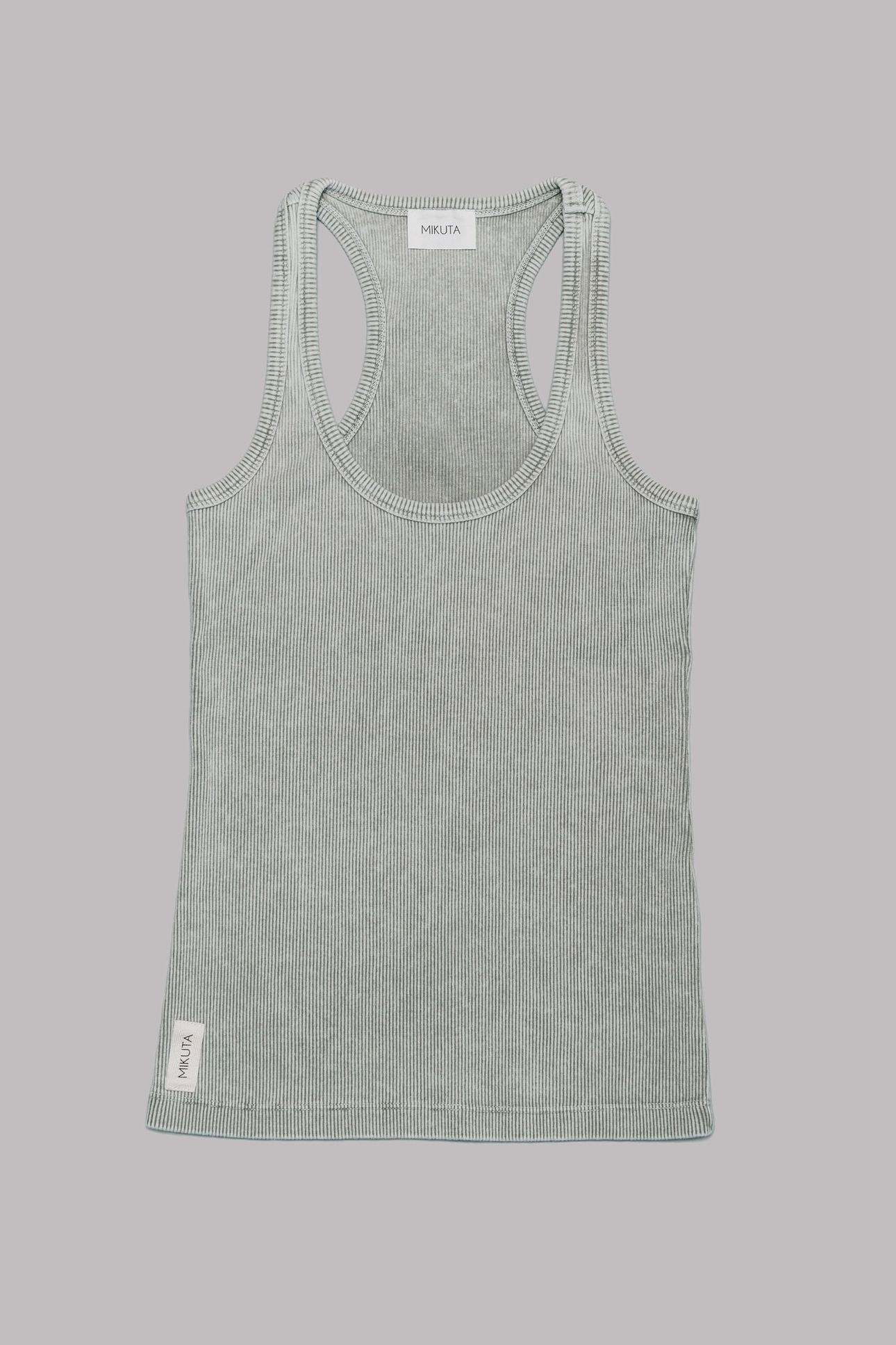 THE GREEN RIBBED TANK TOP 3