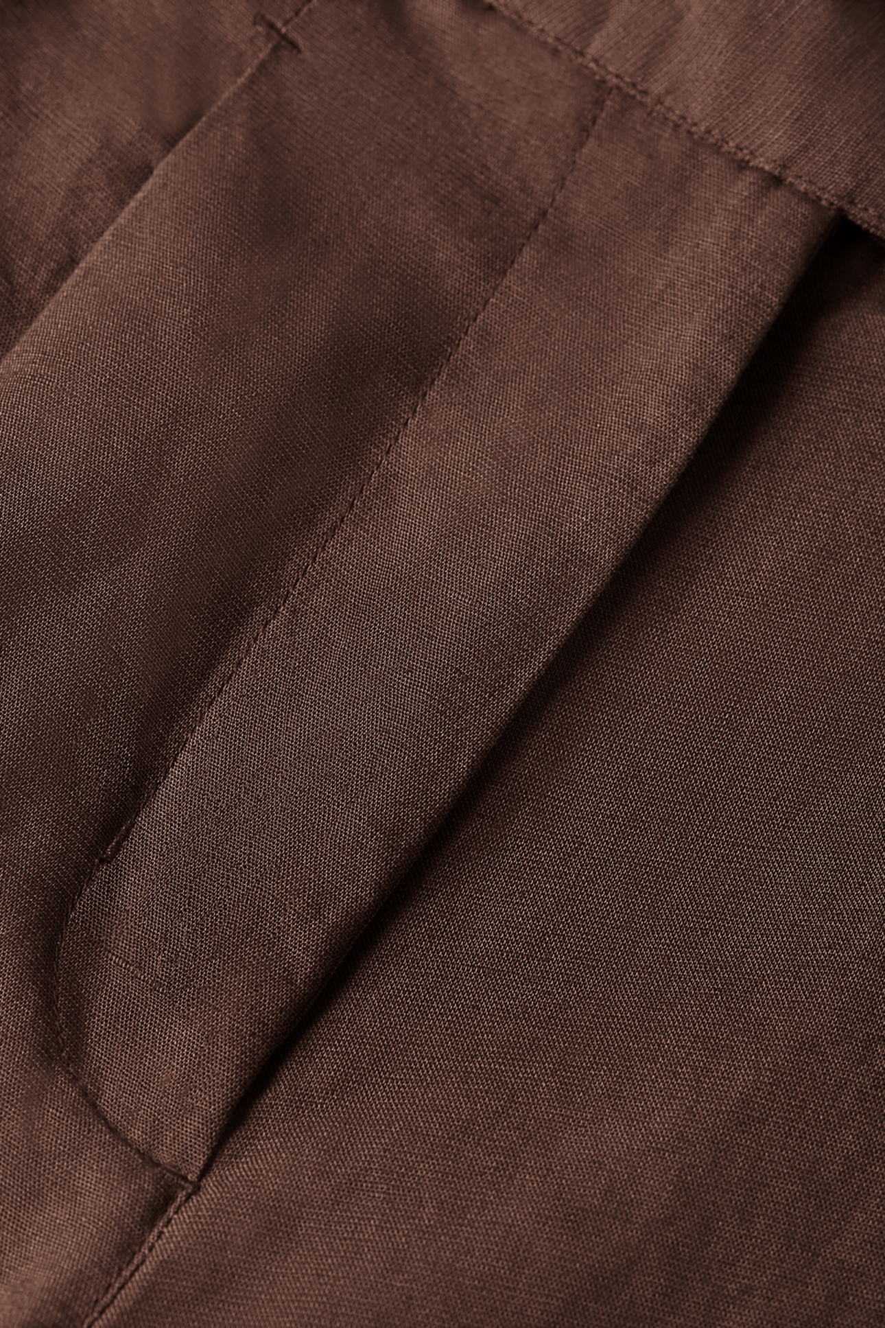 QUINN - MID RISE WIDE LEG LINEN COTTON PANTS HOT FUDGE 3