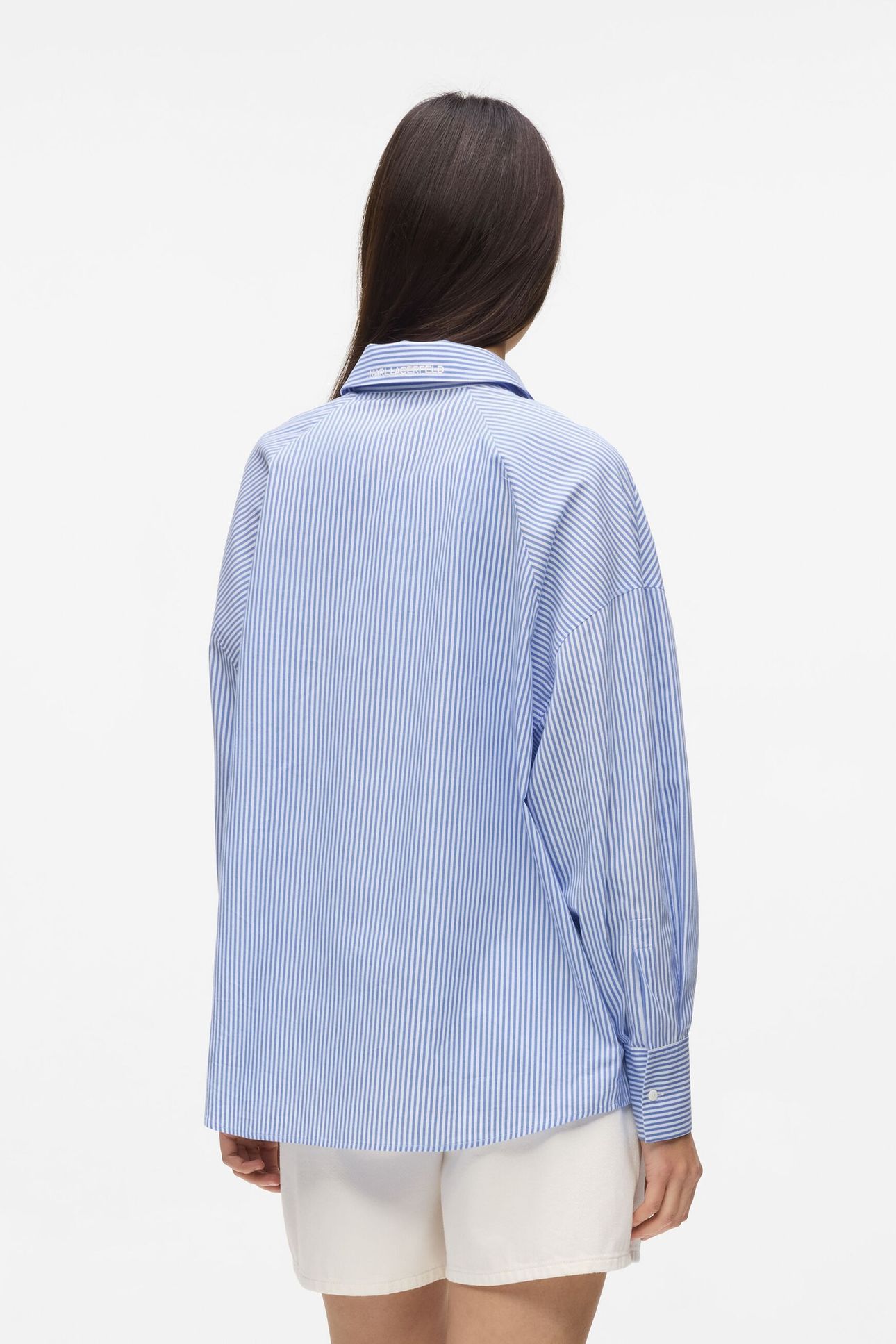 IKON STRIPE BLOUSE WHITE AND BLUE STRIPES 3