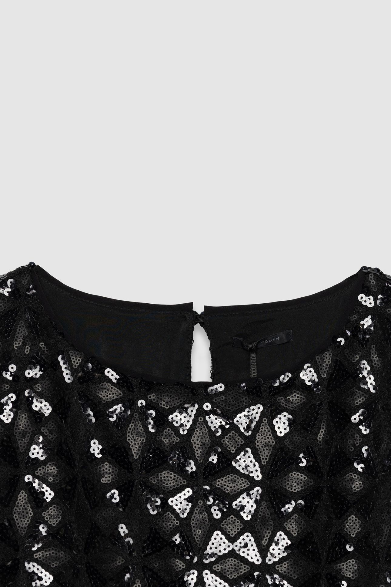 BLACK DRESS WITH GRAPHIC SEQUIN EMBROIDERY 9