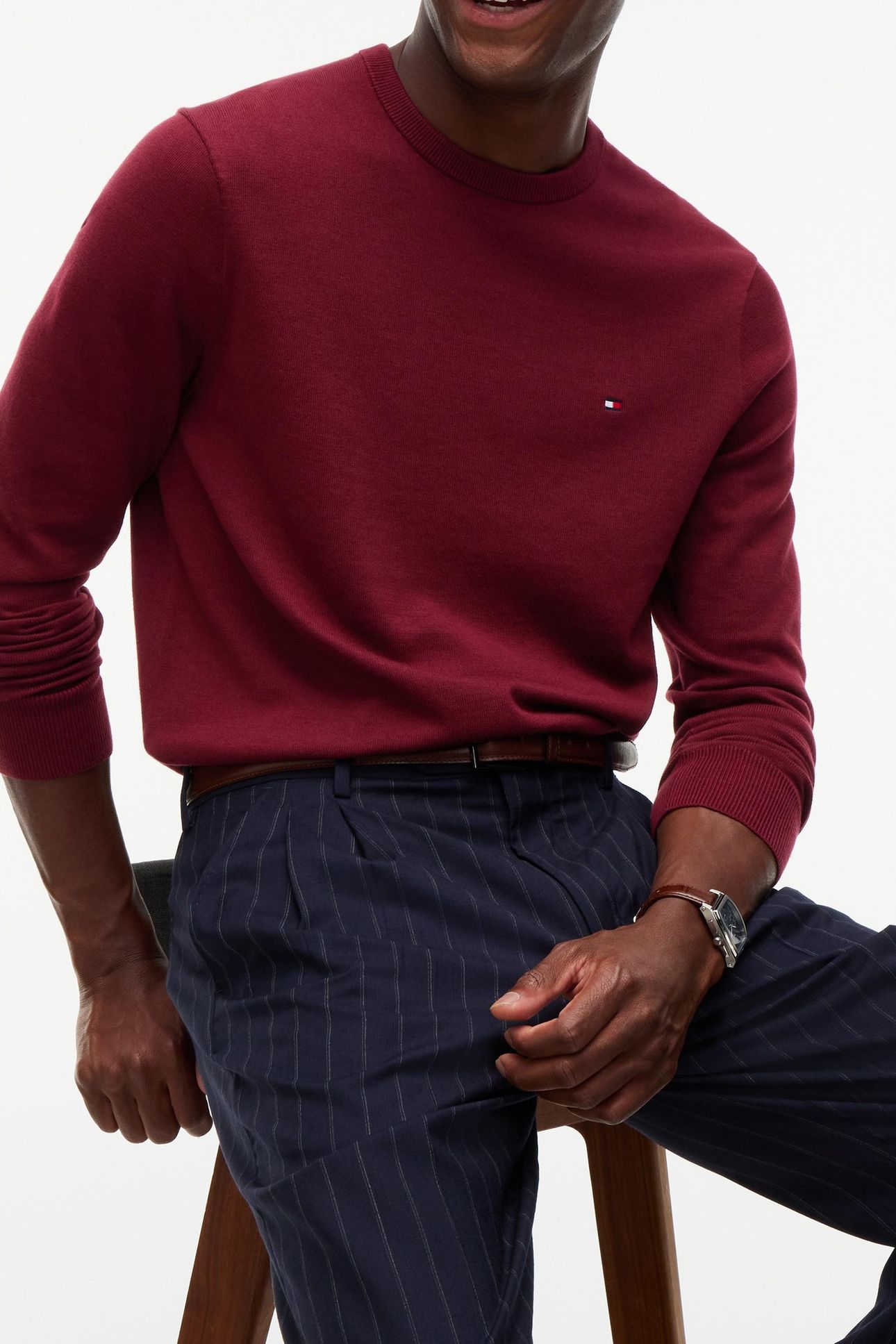 ESSENTIAL SEASONAL COTTON SWEATER PURPLE 5