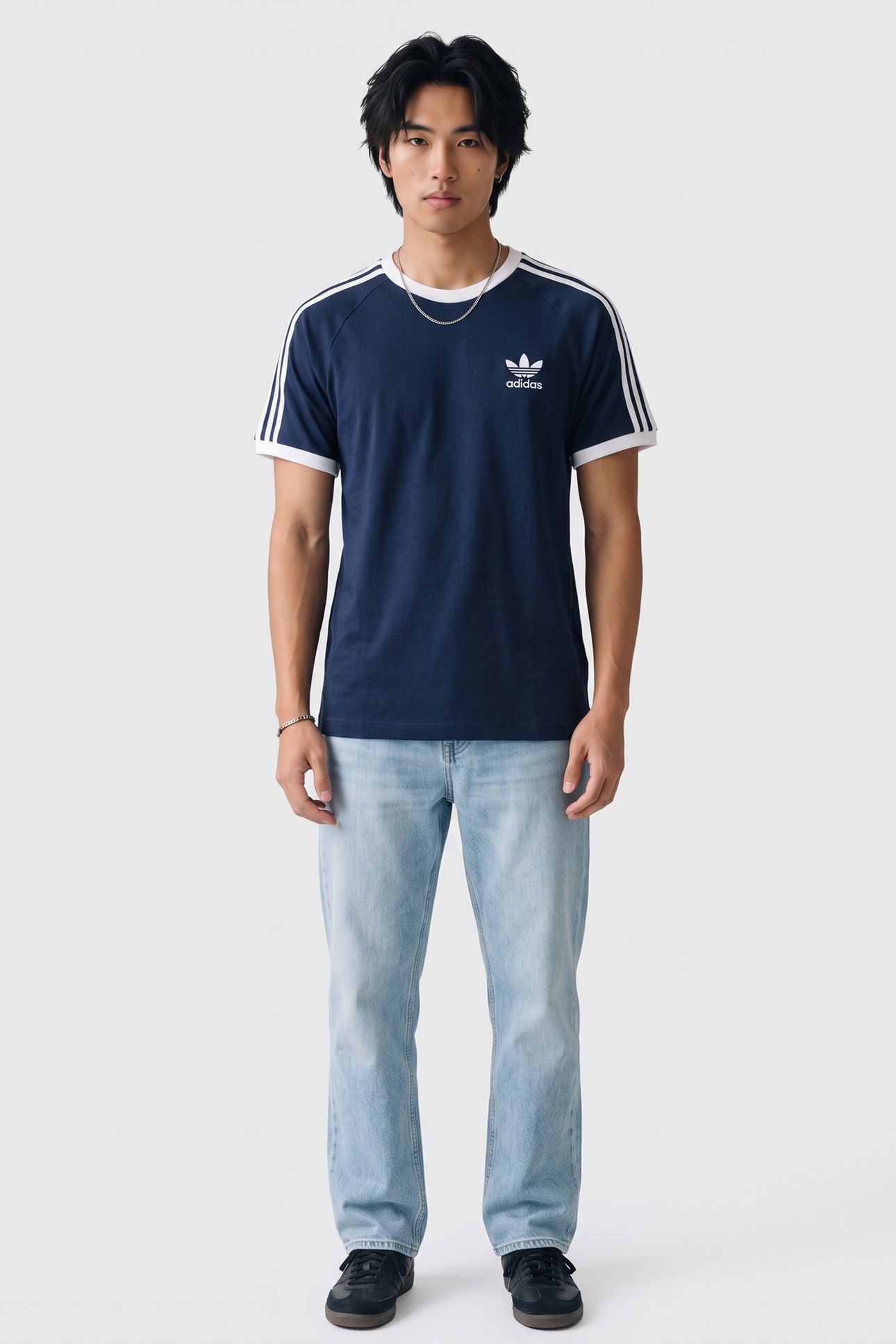 UNISEX 3-STRIPES TEE NIGHT INDIGO 1
