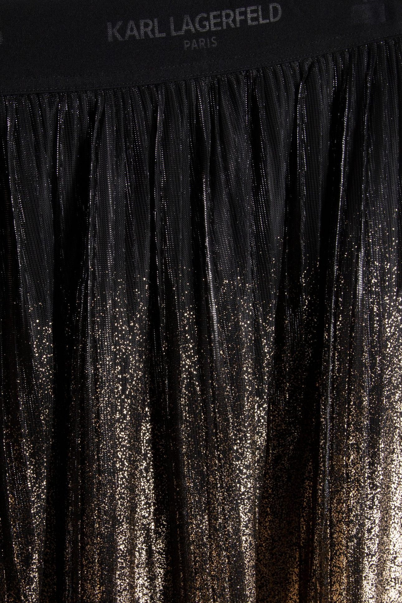 OMBRE METALLIC SKIRT BLACK/GOLD 4