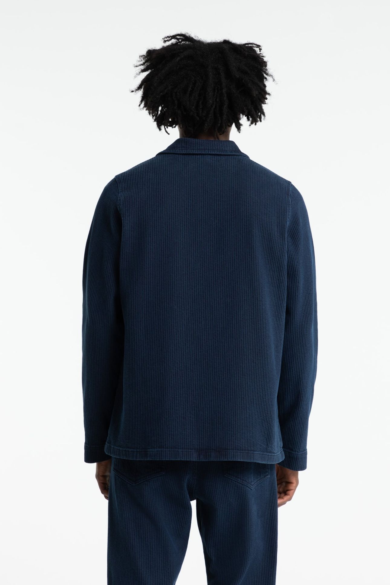 DUNCAN JACKET MID INDIGO CORD 3
