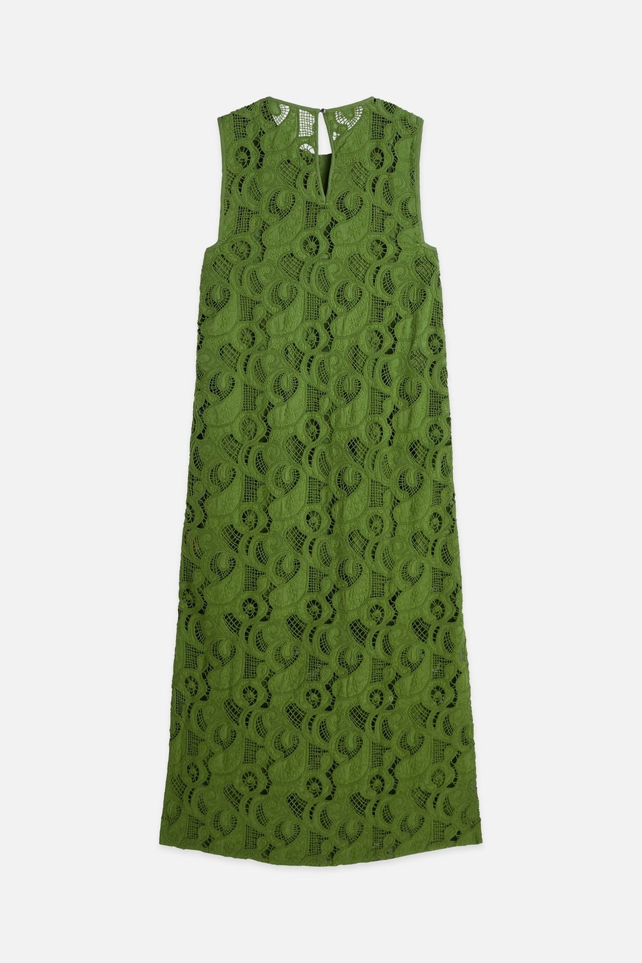 FLAME EMBROIDERY MIDI DRESS GARDEN GREEN 5