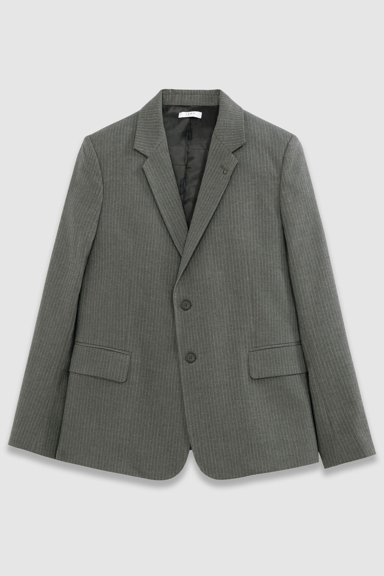 DARK HEATHER GREY PINSTRIPE SUIT JACKET 4