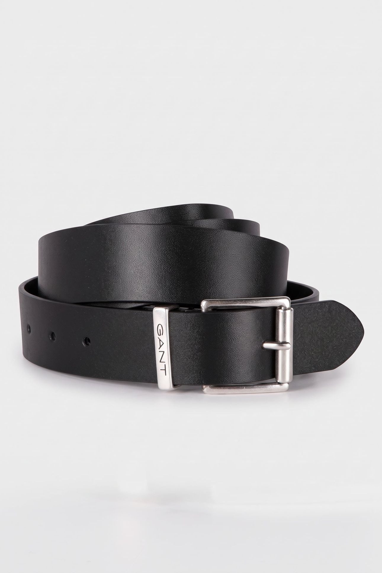 LOGO LEATHER BELT BLACK 1