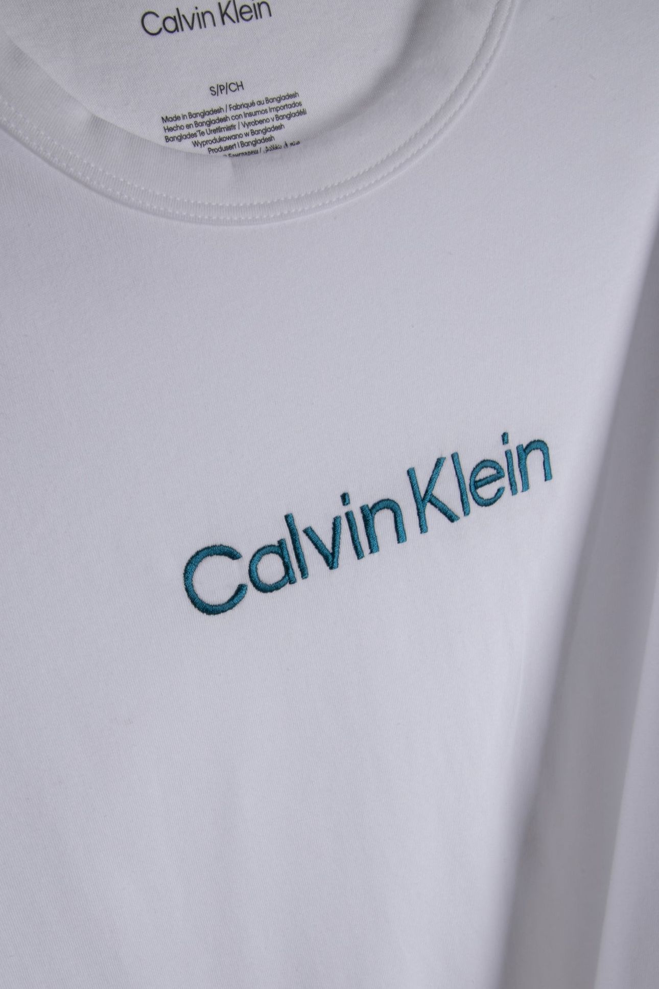 S/S CREW NECK CLASSIC WHITE W/DEEP LAGOON LOGO 4