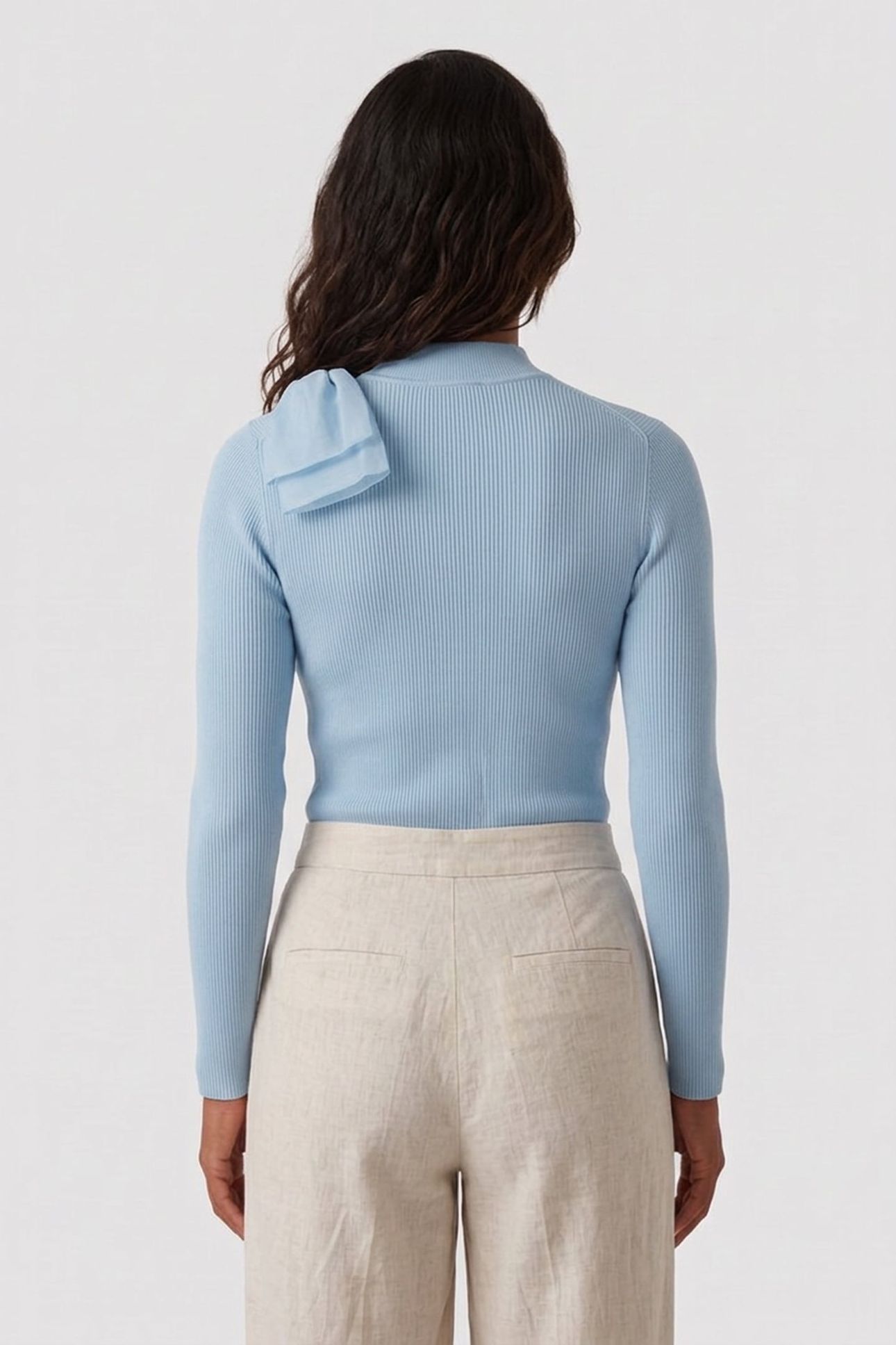 AMBHER EXTRAVAGANT BOW JUMPER BLUE 2