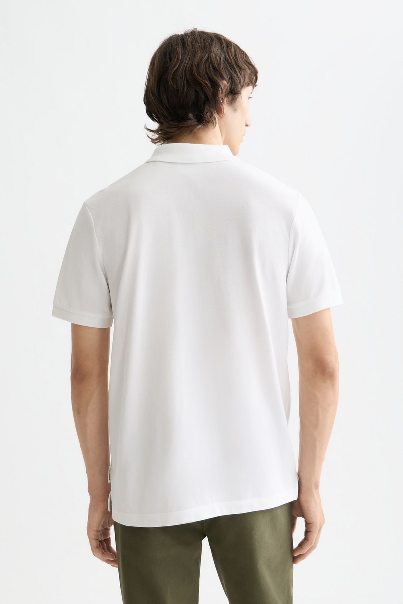 CHEST LOGO REGULAR-FIT PIQUE POLO WHITE TRADITIONAL 2