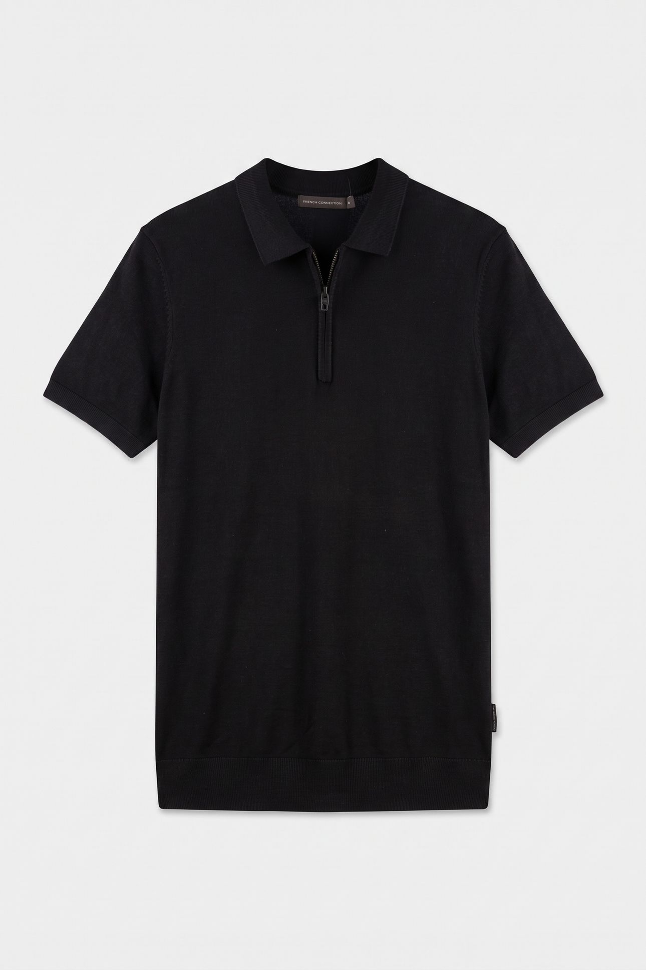 POLO ZIP S/S LUX BLACK 3