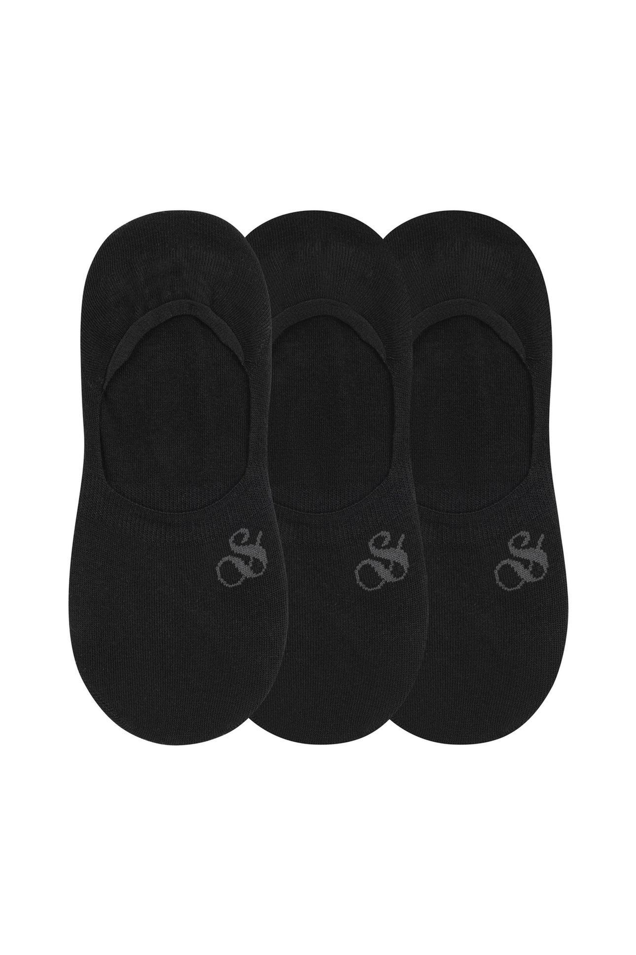 3PK WOMENS NON TERRY LINER BLACK 1