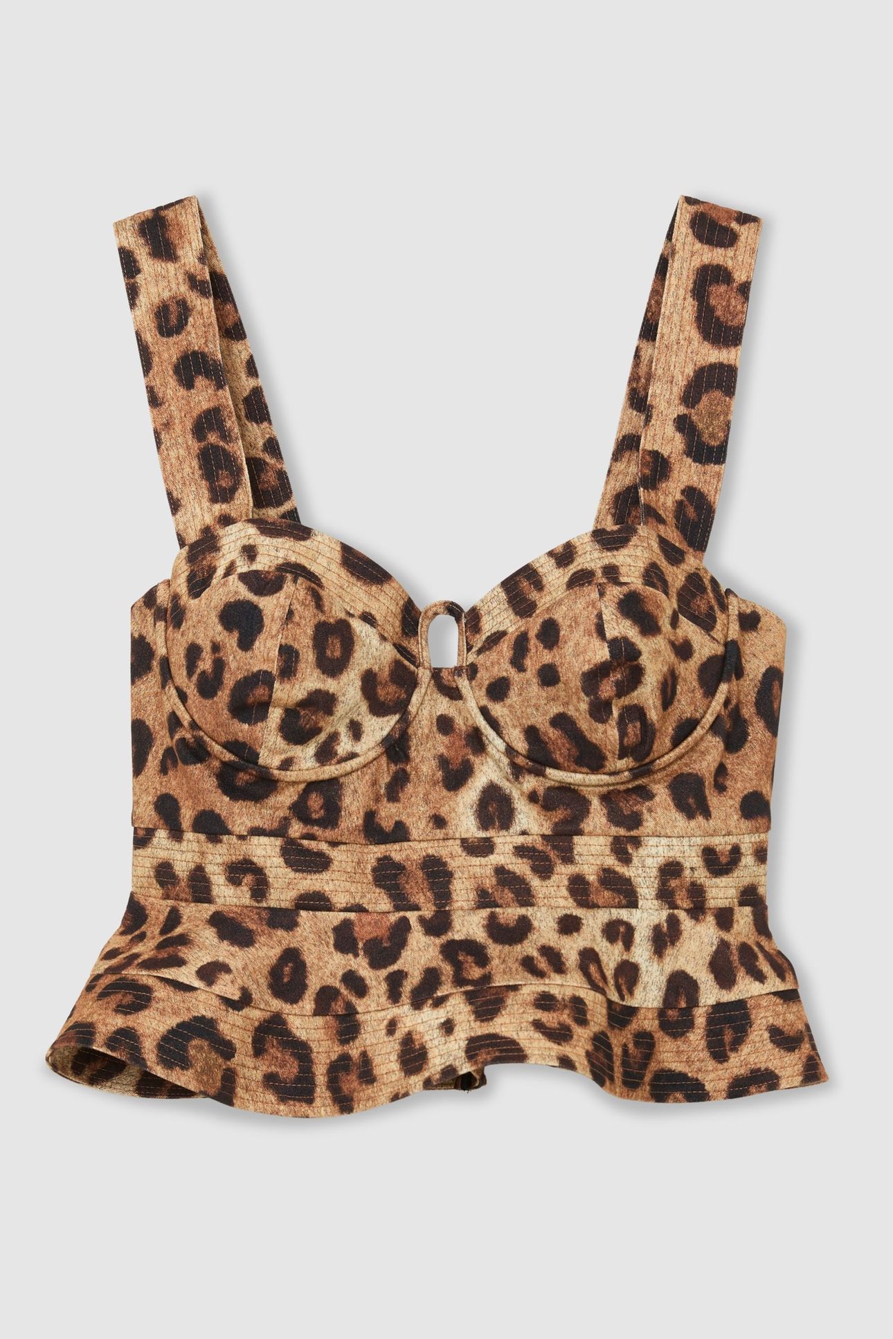 LEOPARD PRINT BUSTIER TOP NEUTRAL 4