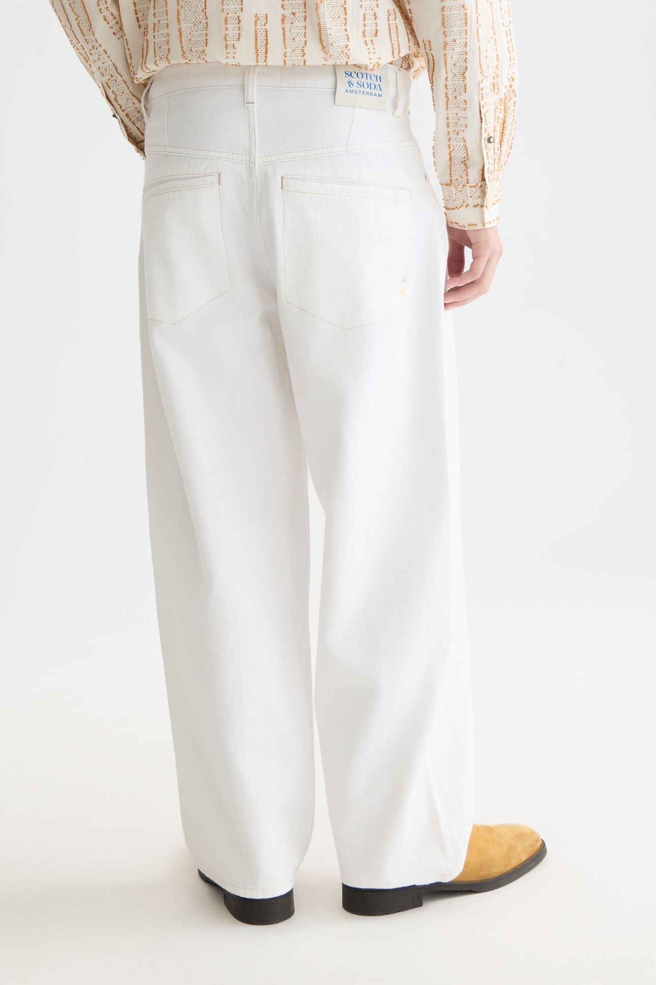 THE DAZE SUPER WIDE LEG JEANS WHITE/PASTEL 2