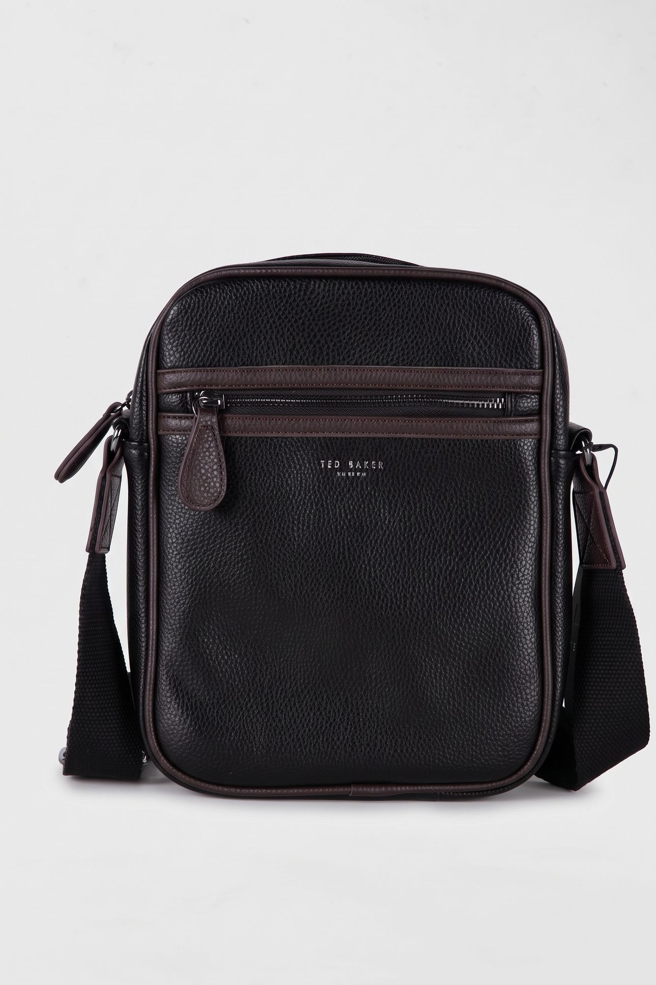 LANSTON PEBBLE PU FLIGHT BAG BLACK 2