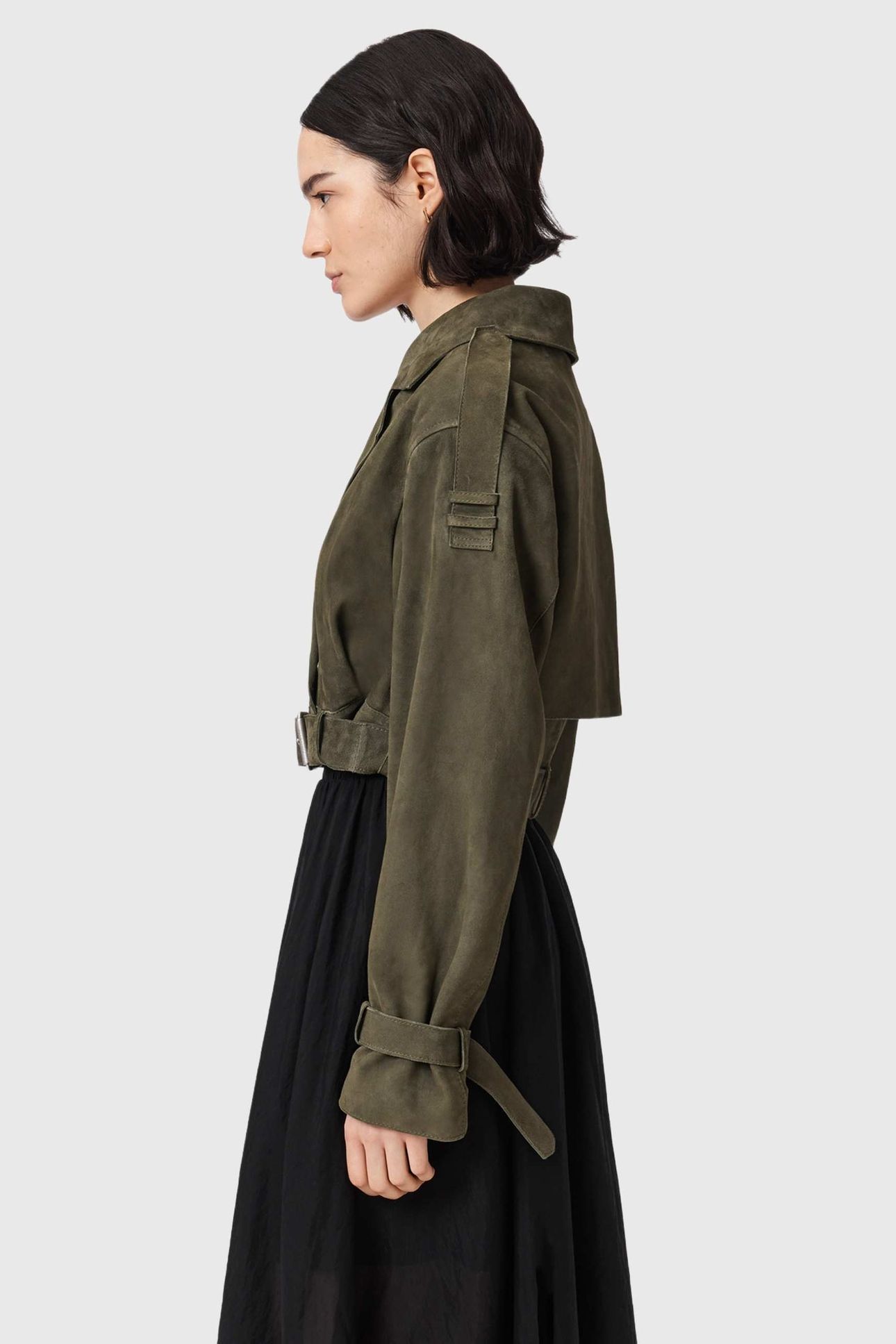 OPHELIA SUEDE JACKET CALEDONE GREEN 6