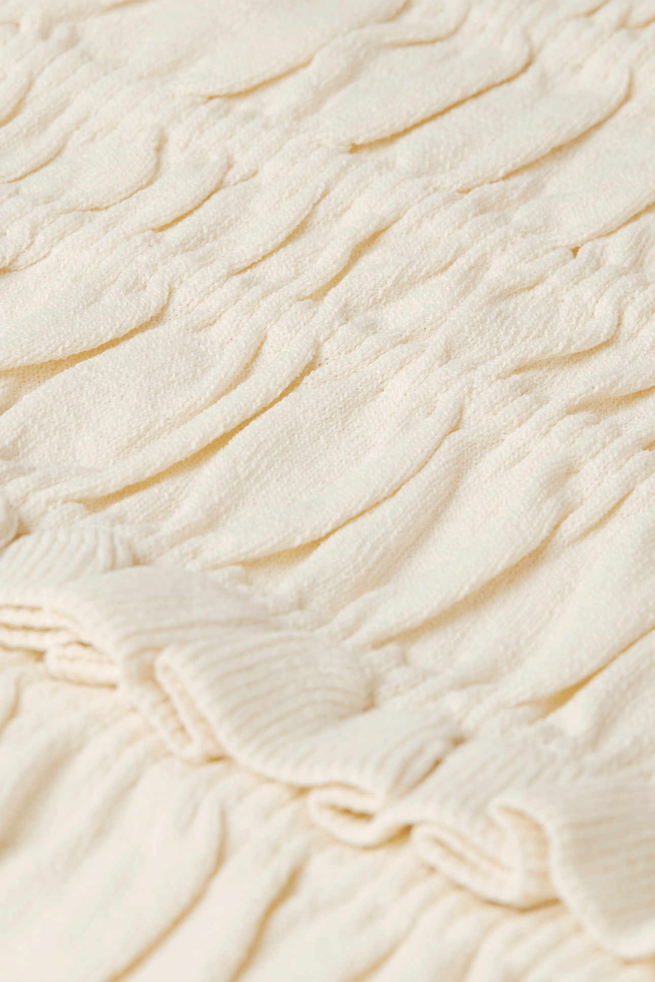 SMOCK STITCH KNITTED TANK EGGNOG 3