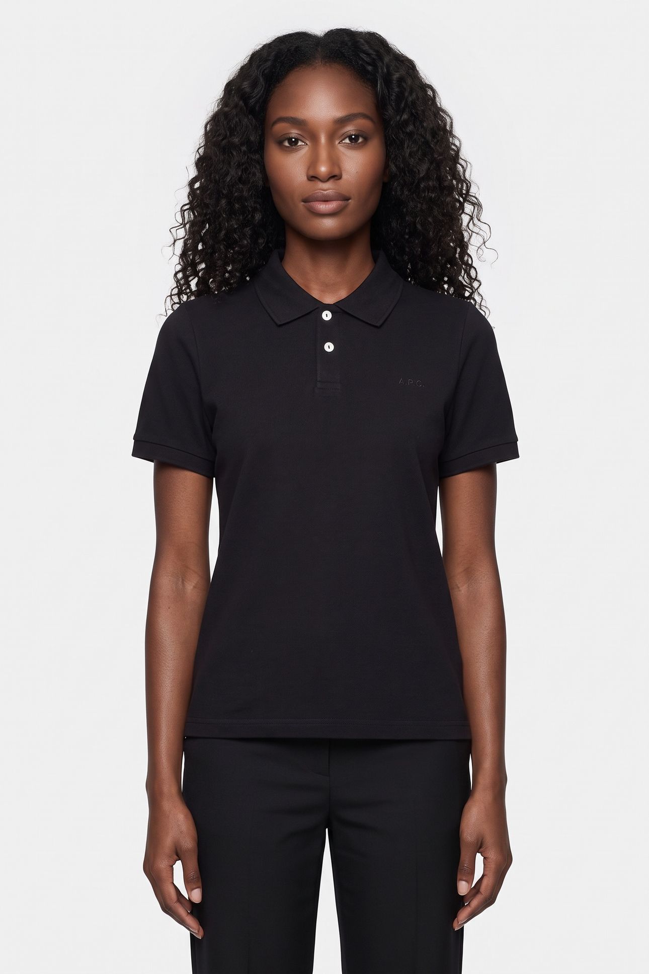 POLO FITTED SHORT SLEEVE BLACK 2