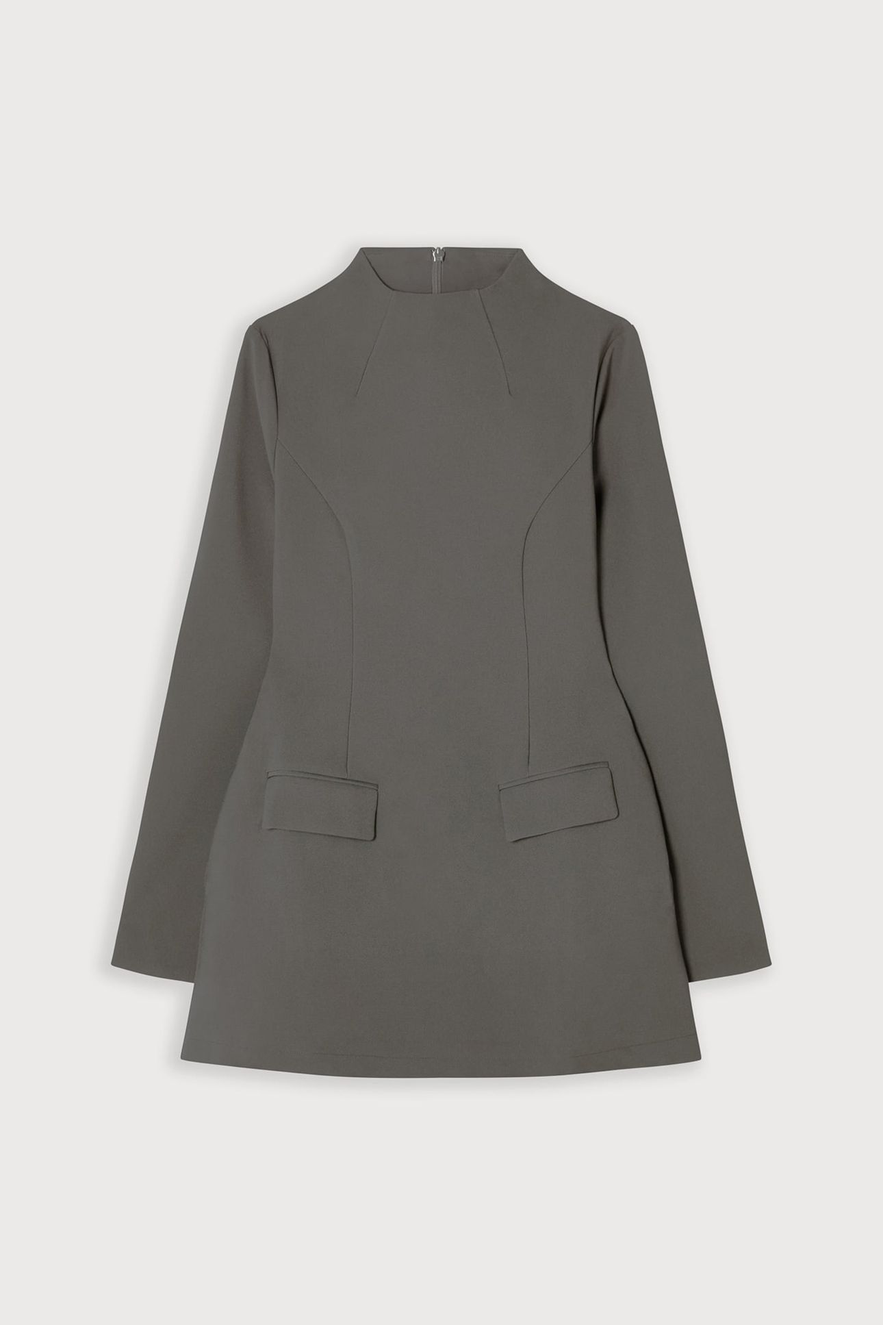 SPLIT SLEEVE MINI DRESS GREY 5