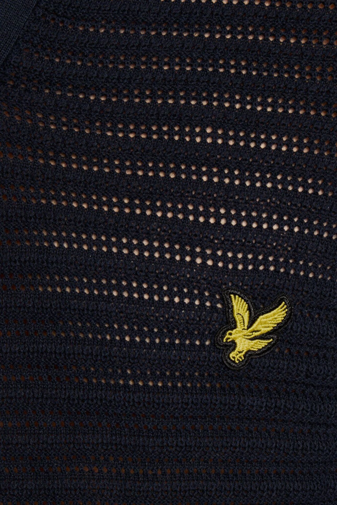 POINTELLE SHORT SLEEVE KNITTED POLO DARK NAVY 6