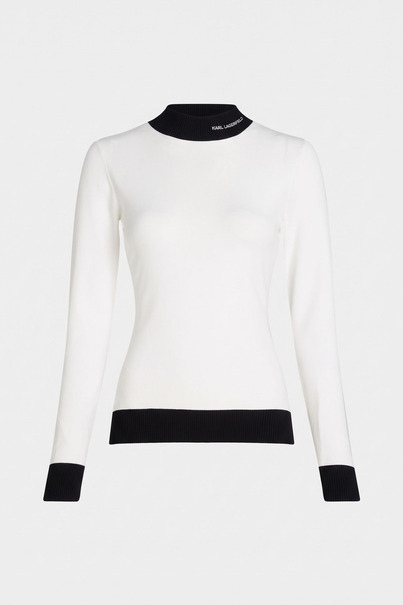 LOGO TURTLE NECK WHITE/BLACK 6