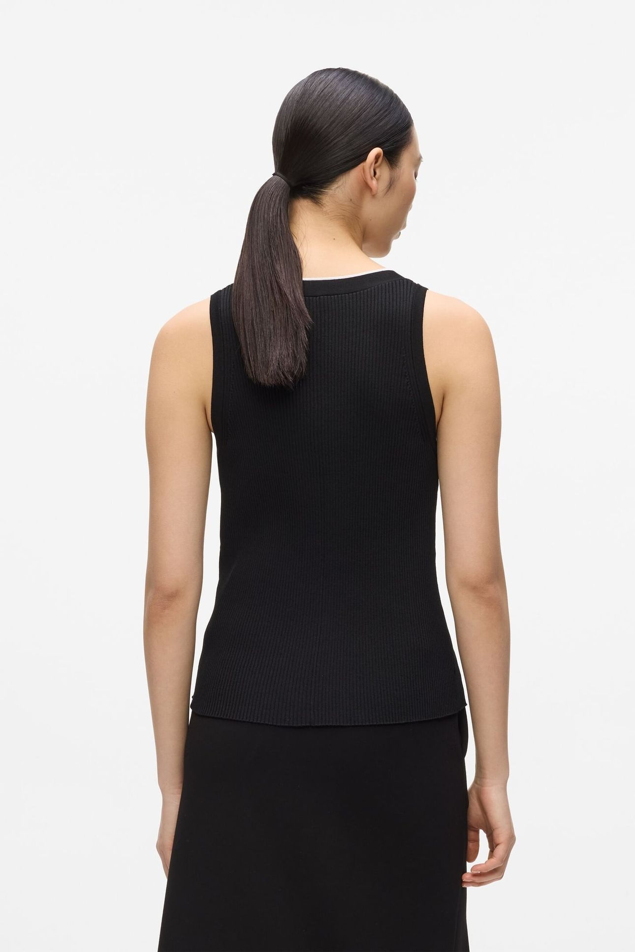 LOGO KNIT DAY TOP BLACK/WHITE 2