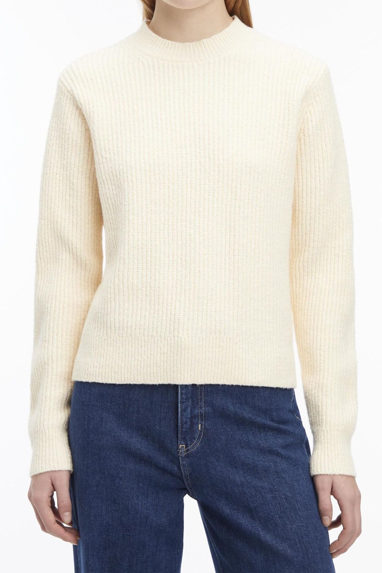 BOUCLE RIB C-NECK RELAXED DEW 1
