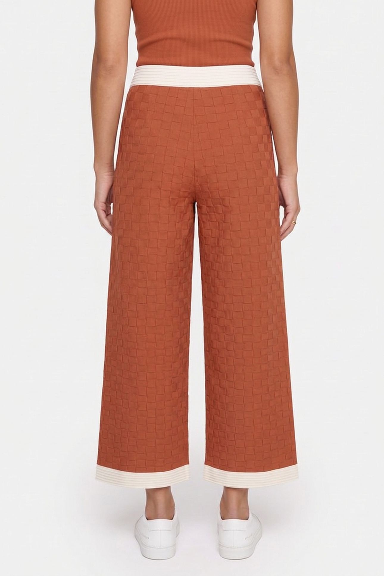 CONTRAST KNIT PANTS CINNABAR 4