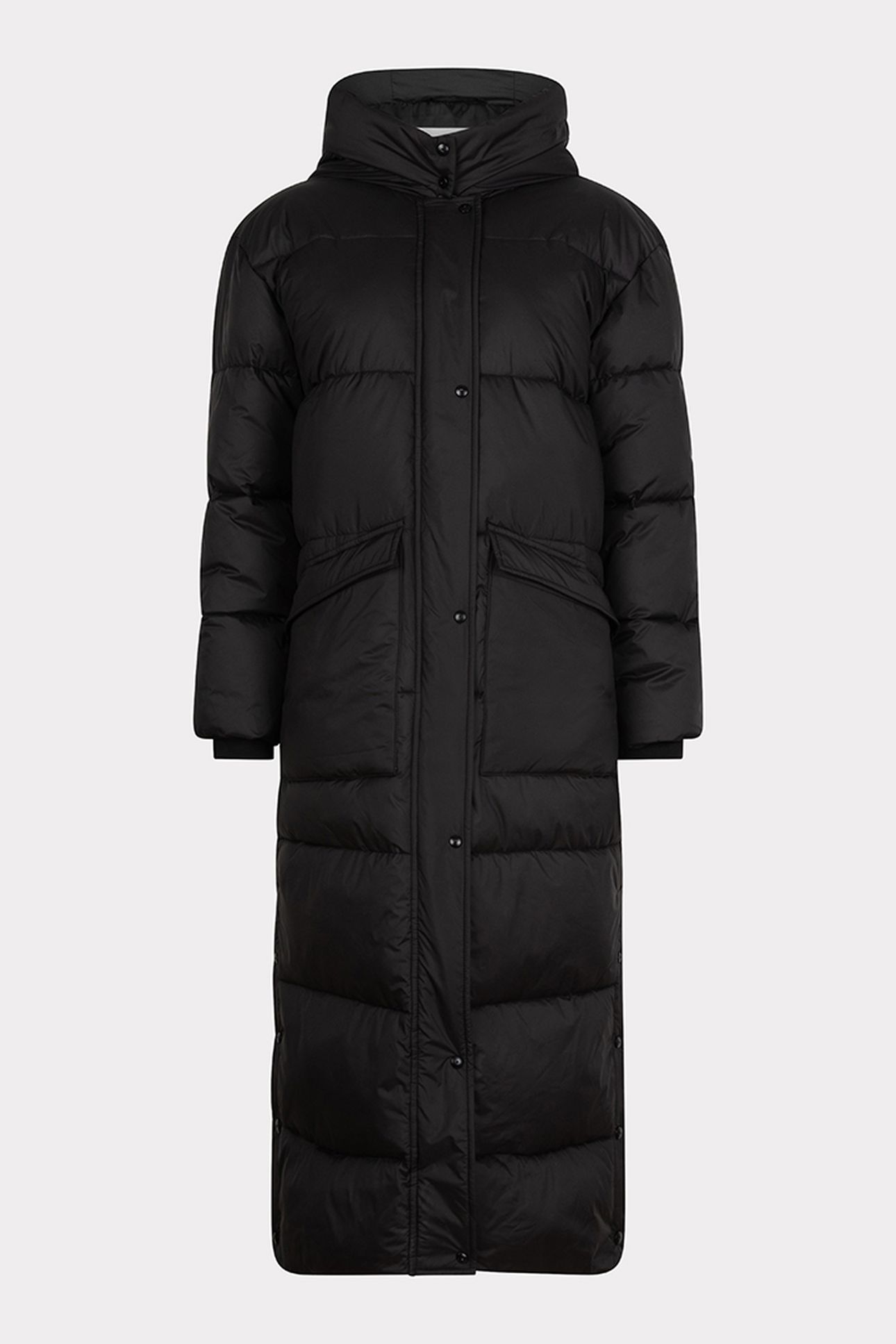 COAT LONG HOODED PUFFER BLACK 5