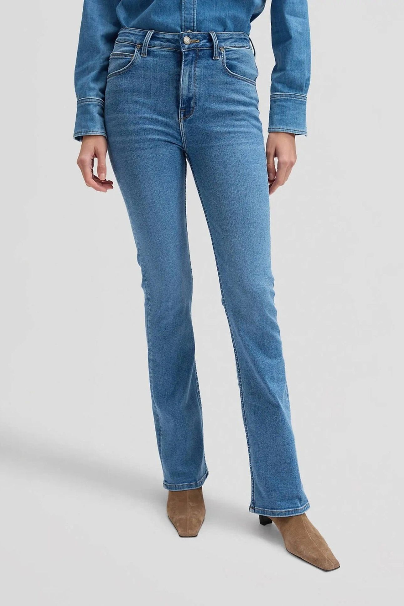 BREESE BOOT SAPPHIRE POND HIGH RISE BOOTCUT JEANS DENIM BLUE 1