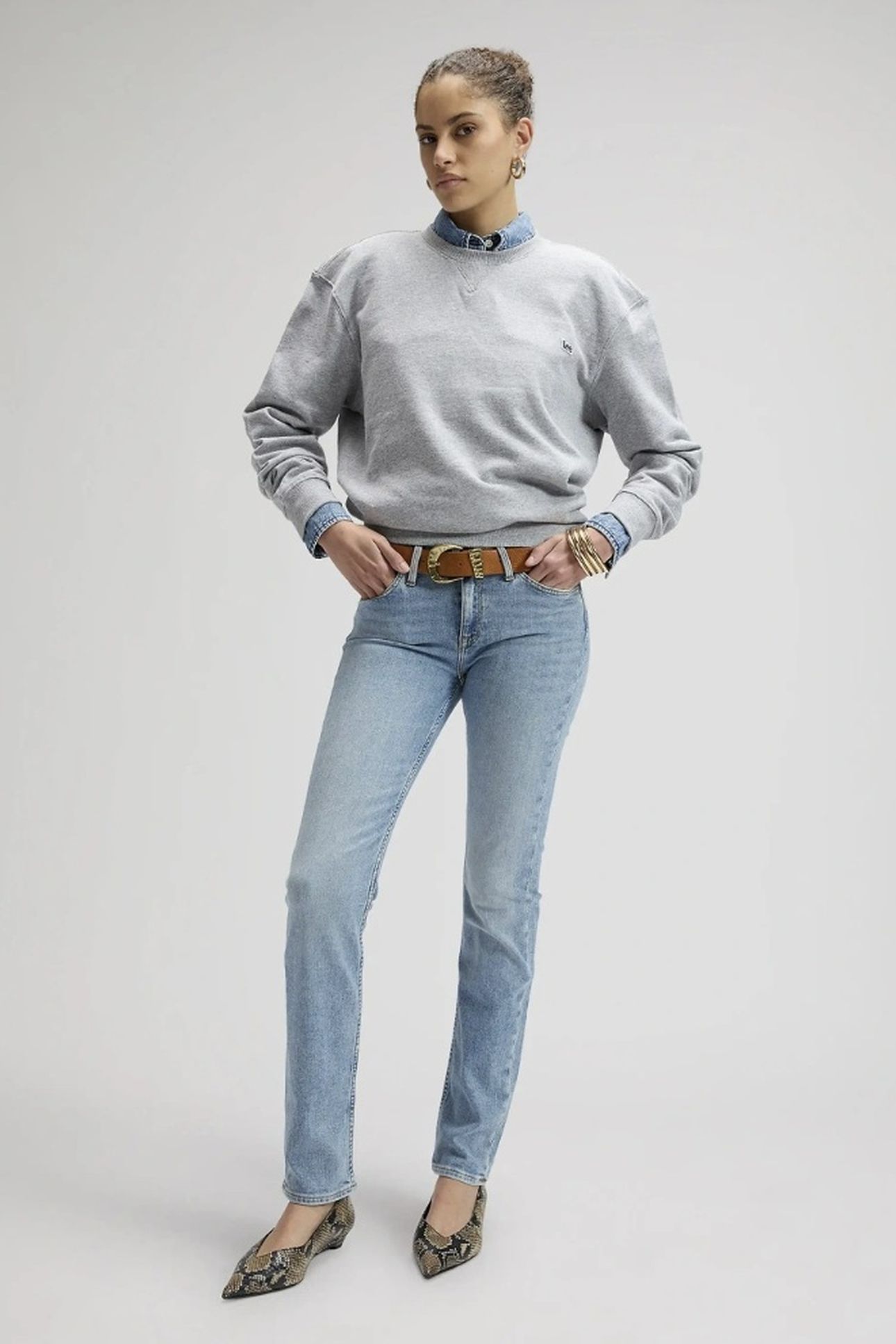 ELLY LIGHT APPROACH SLIM STRAIGHT JEANS DENIM BLUE 3