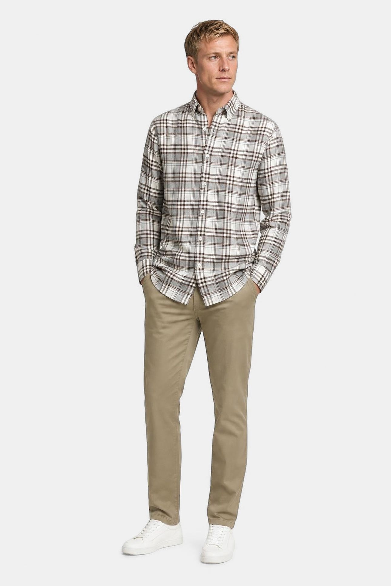 FLANNEL CHECK SHIRT #4 CHOCOLATE BROWN 1