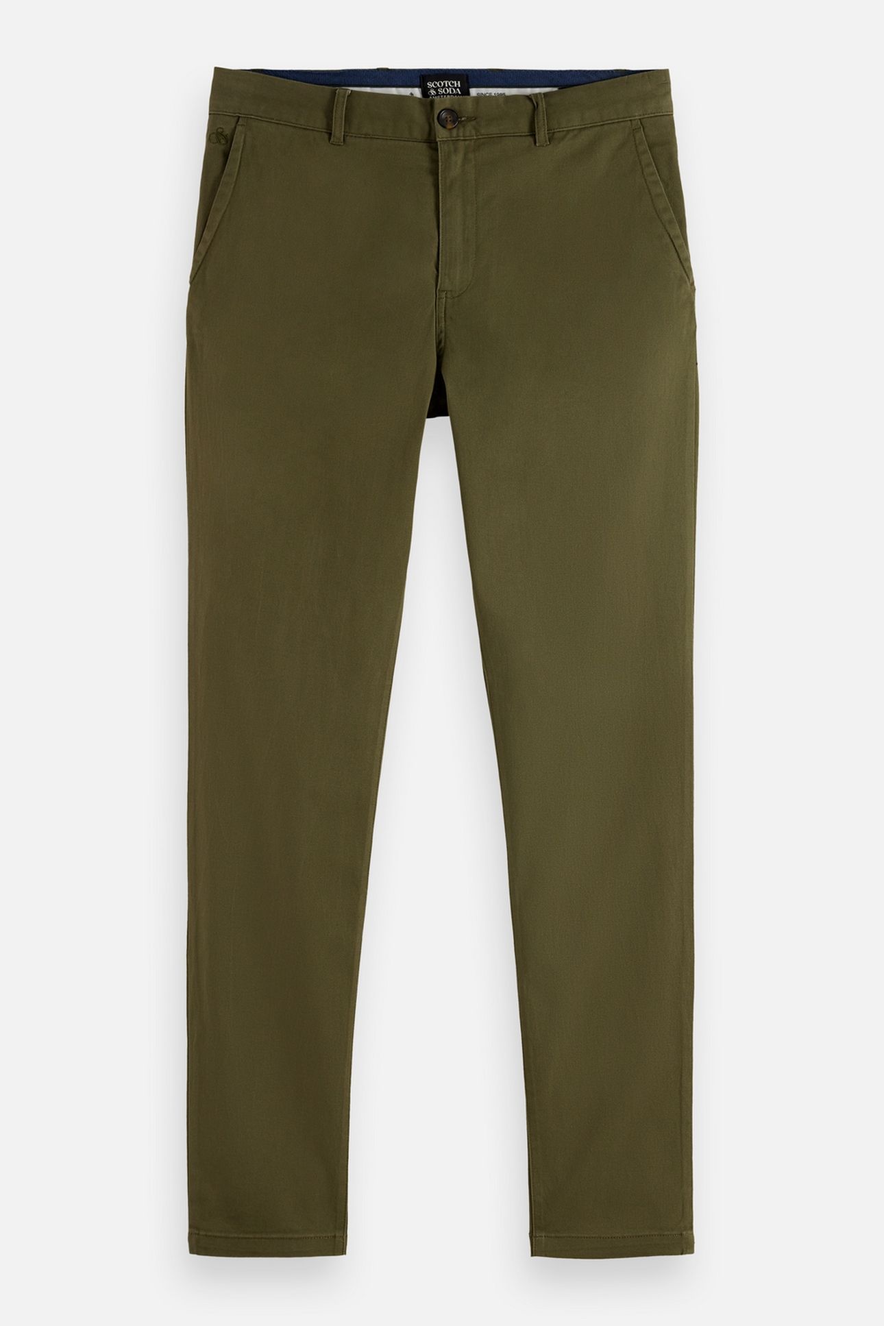 STUART COTTON-BLEND TWILL CHINO DARK GREEN 4