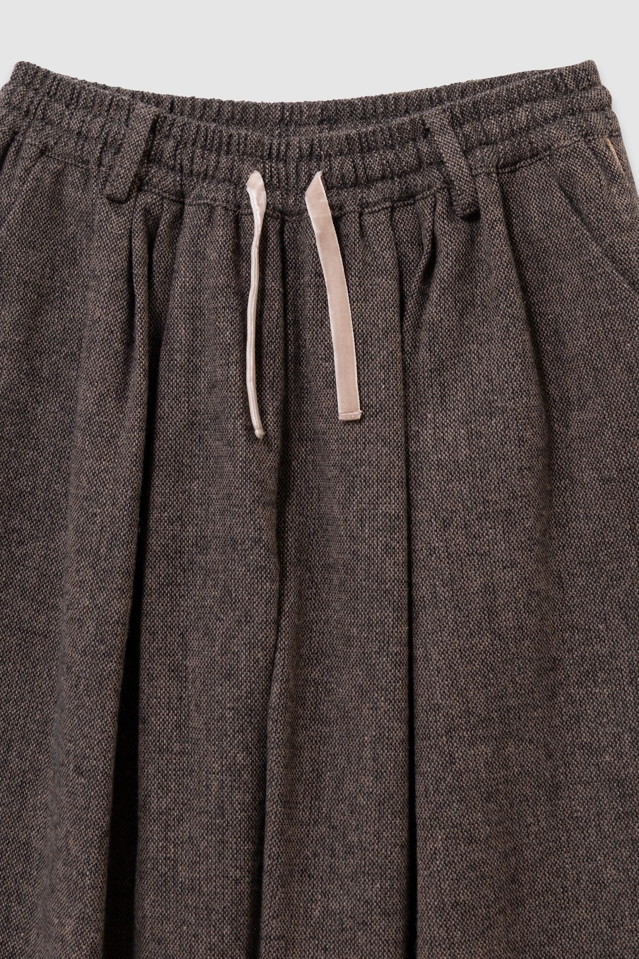 GIRLS’ BROWN MARL FLANNEL WIDE-LEG TROUSERS 6