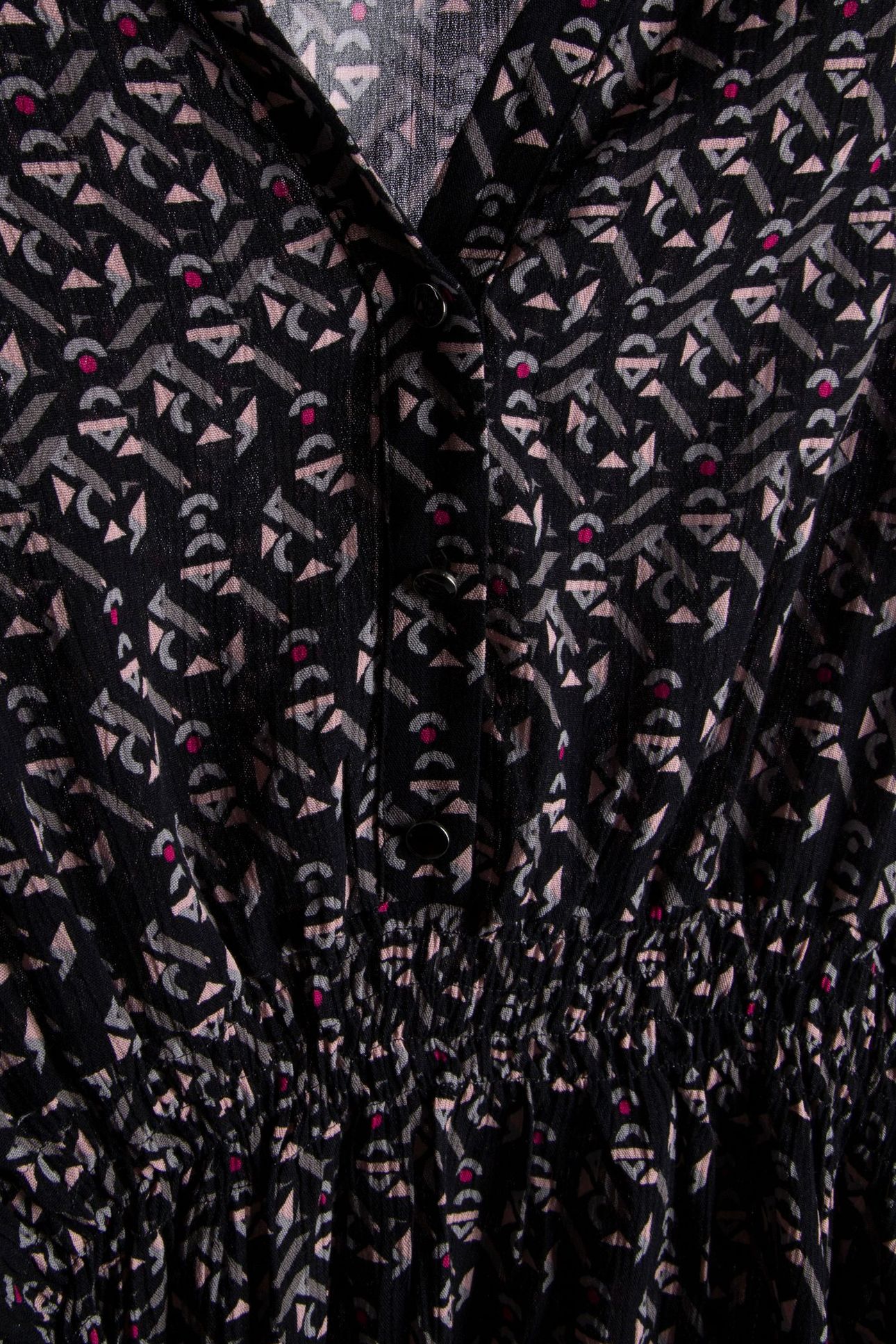 RICHA _ GREY SHIRT DRESS WITH ARTY GRAPHIC PRINT 4