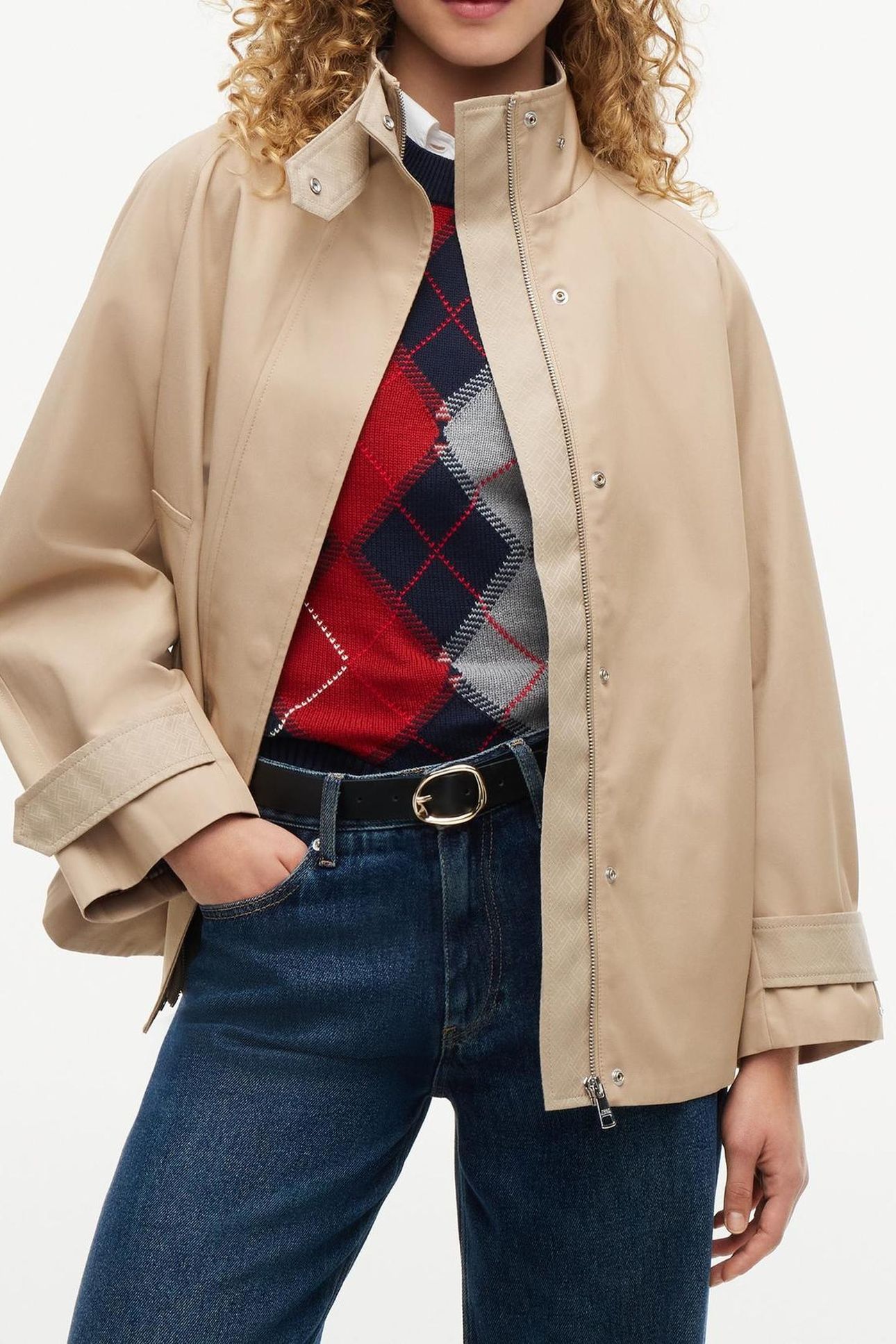 COTTON CAPE COAT BEIGE 1