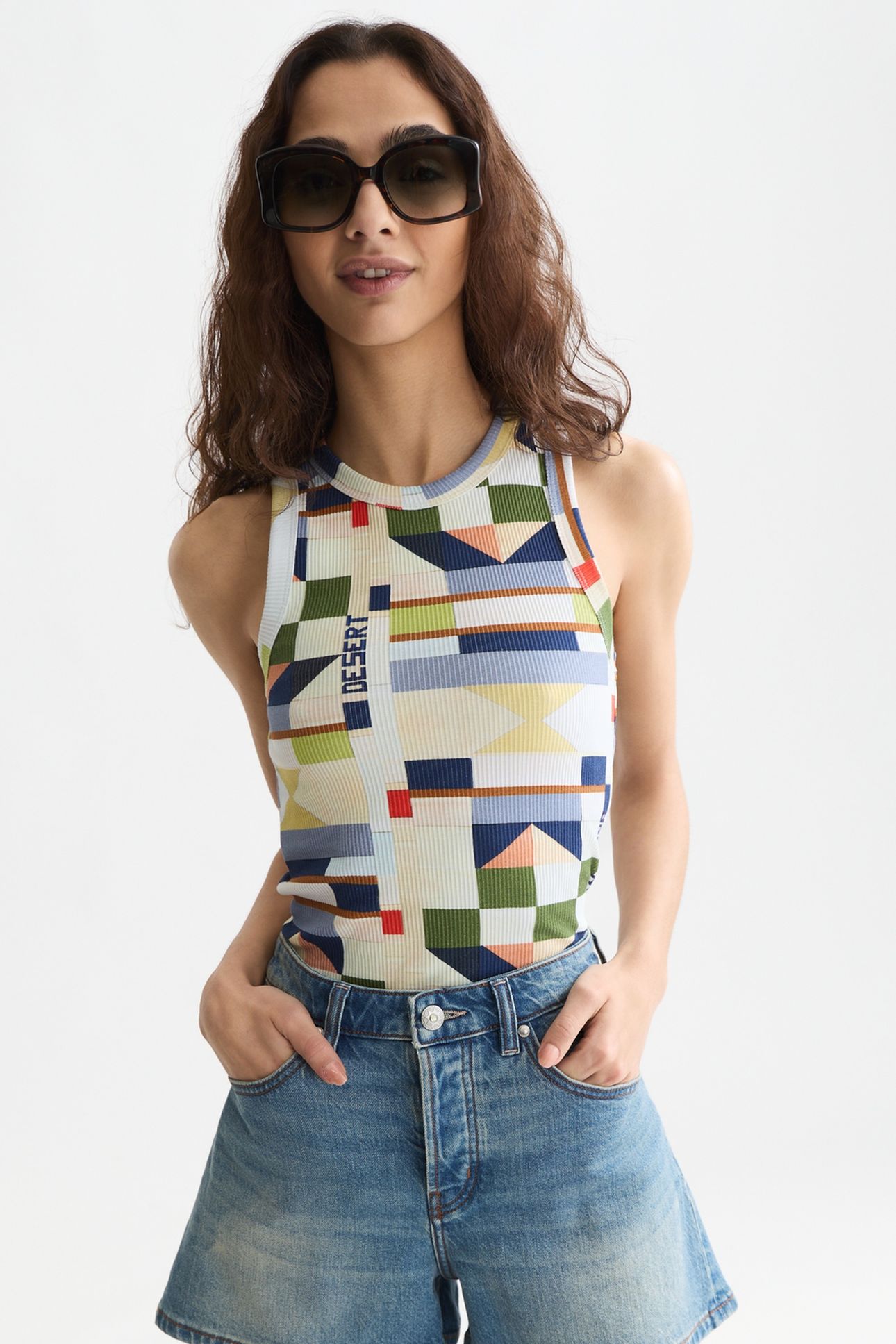 ALL OVER PRINTED TANK PATCHWORK INFINITY 6