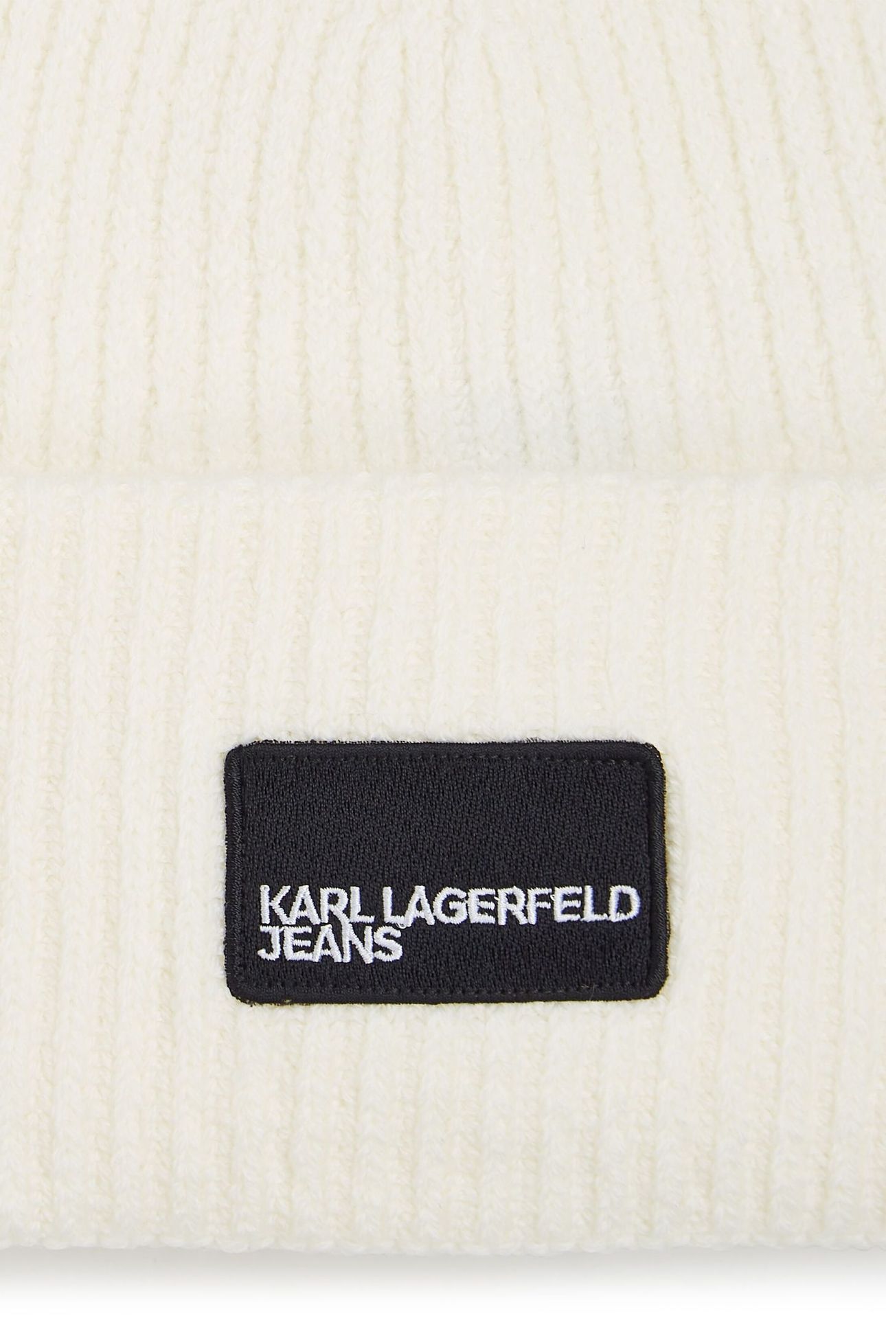KLJ PATCH LONG BEANIE OFF WHITE 5