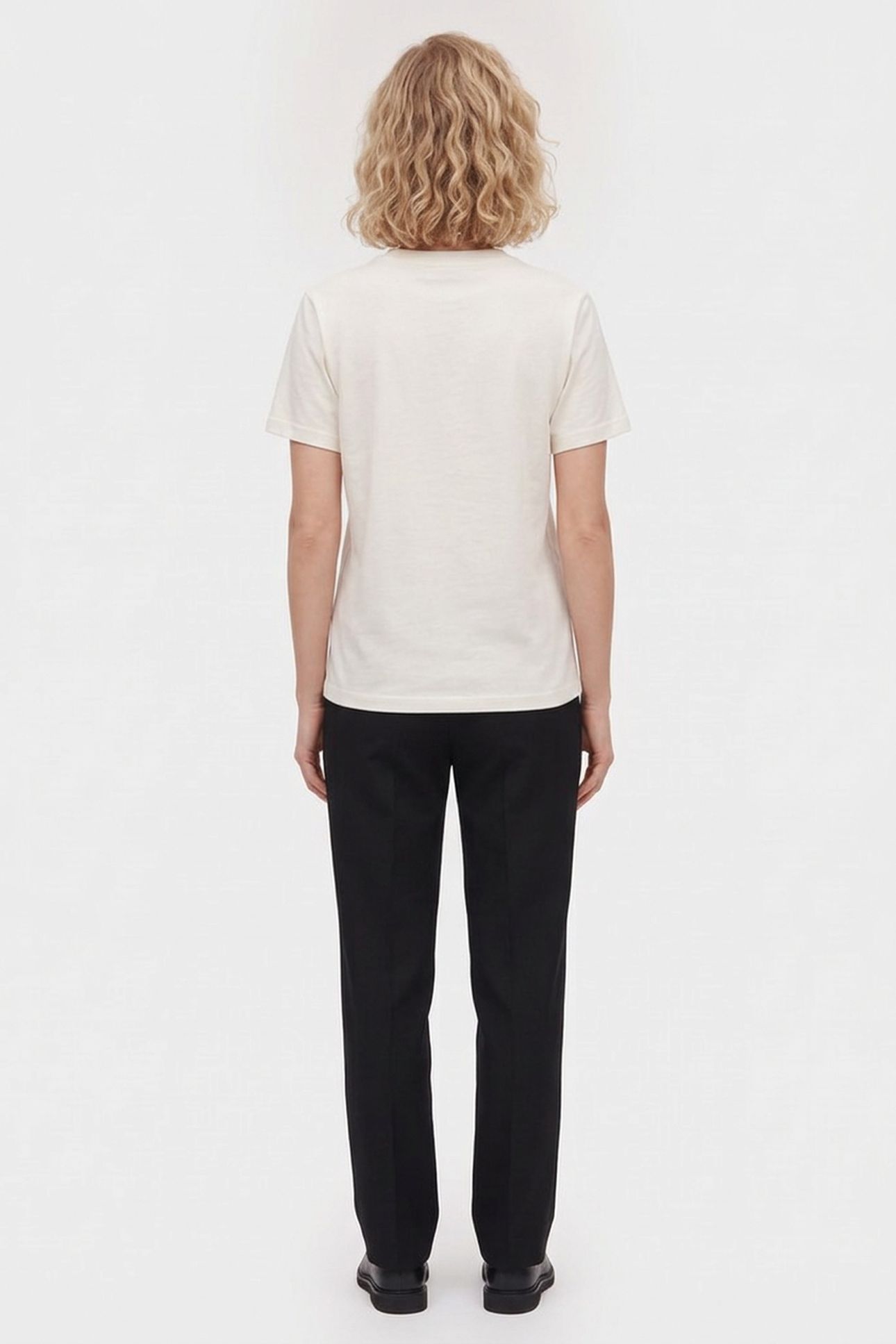 UNISEX T-SHIRT SHORT SLEEVE PATCHWORK WHITE 5