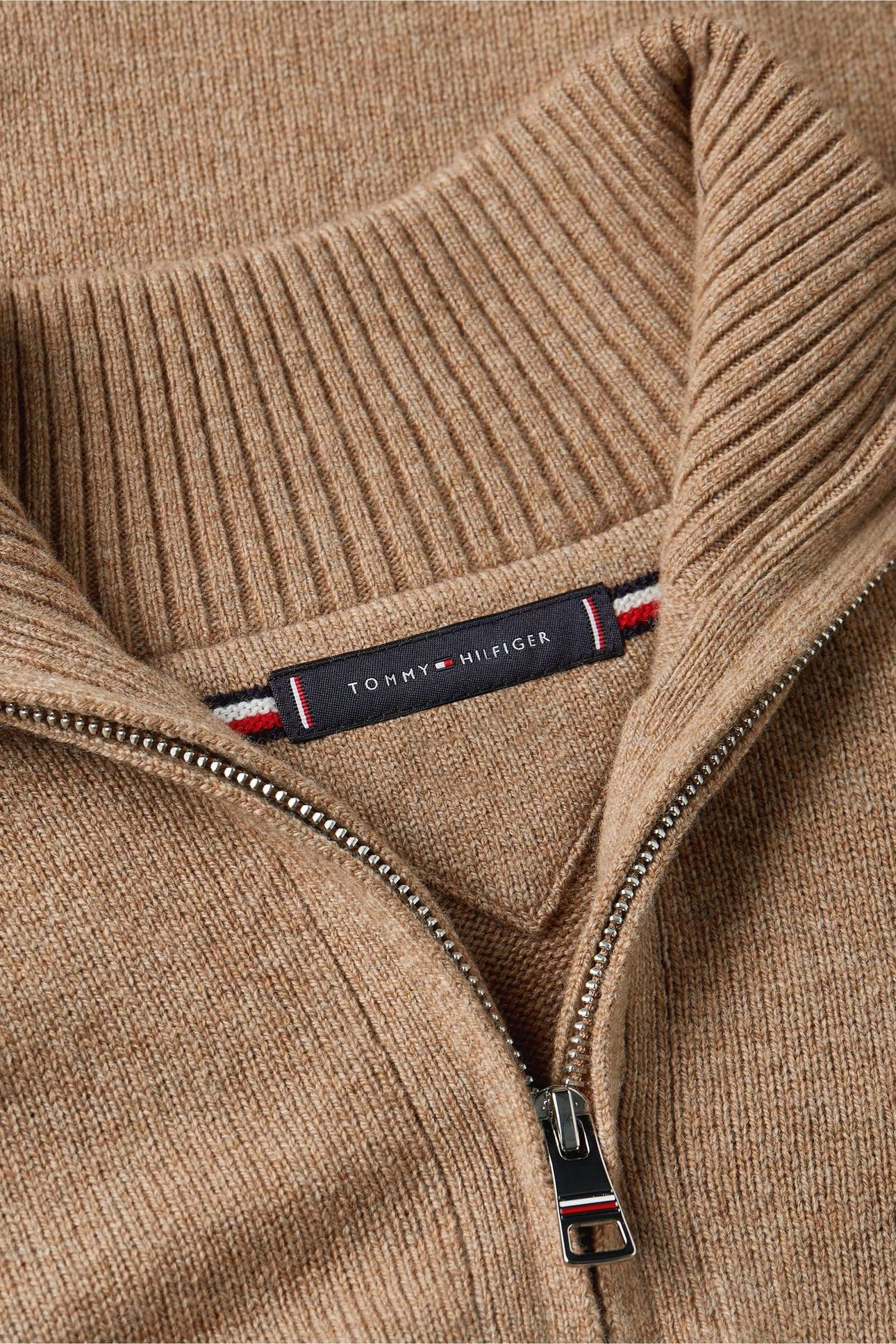 LAMBSWOOL ZIP MOCK SAFARI CANVAS HEATHER 6