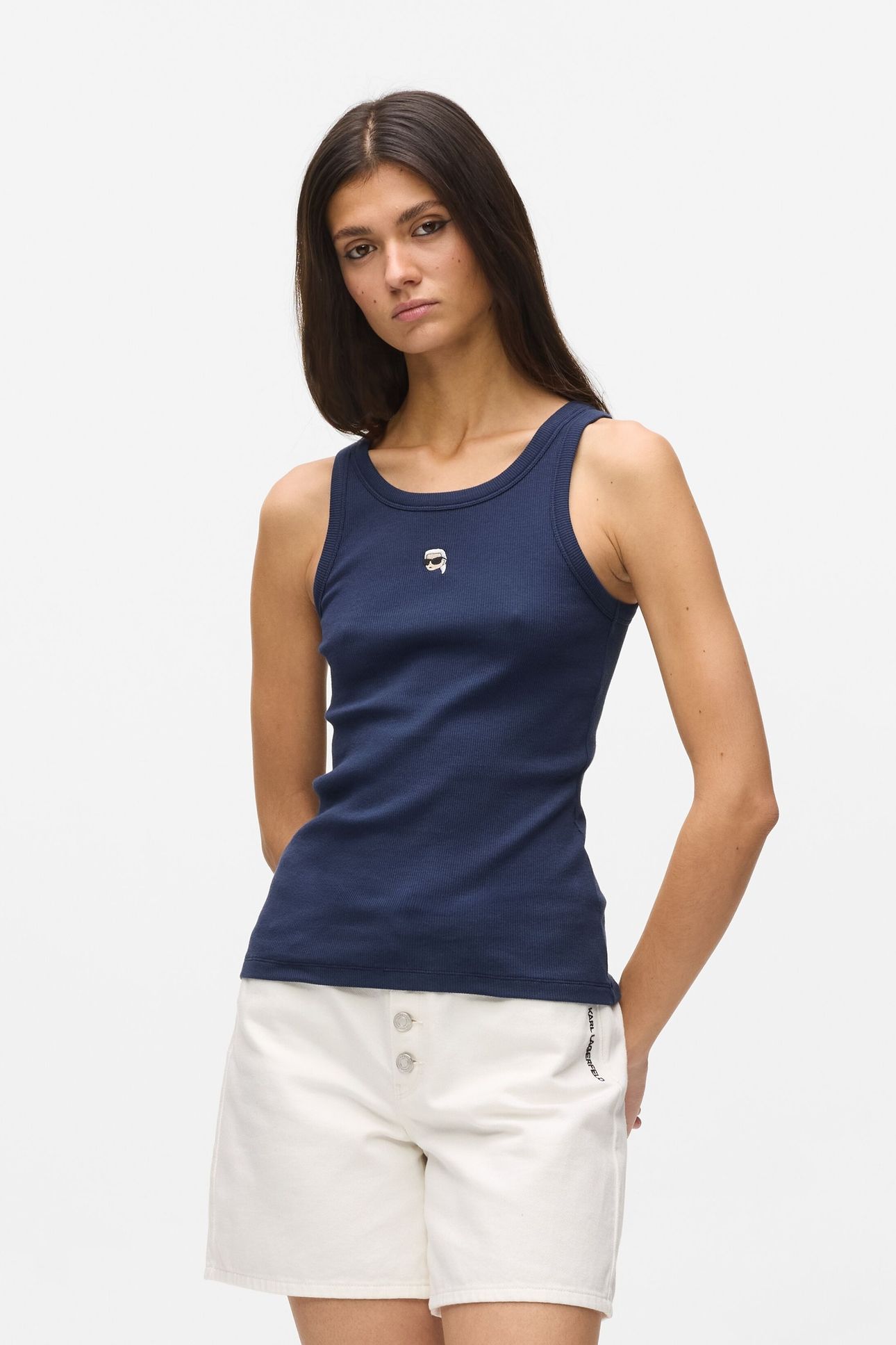 IKON RIBBED TANK TOP MEDIEVAL BLUE 1