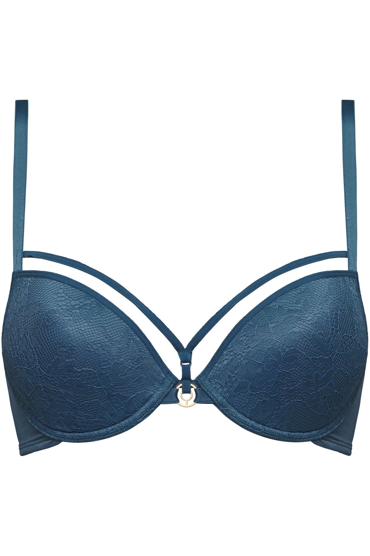 SPACE ODYSSEY TEAL LACE PUSH UP BRA 3