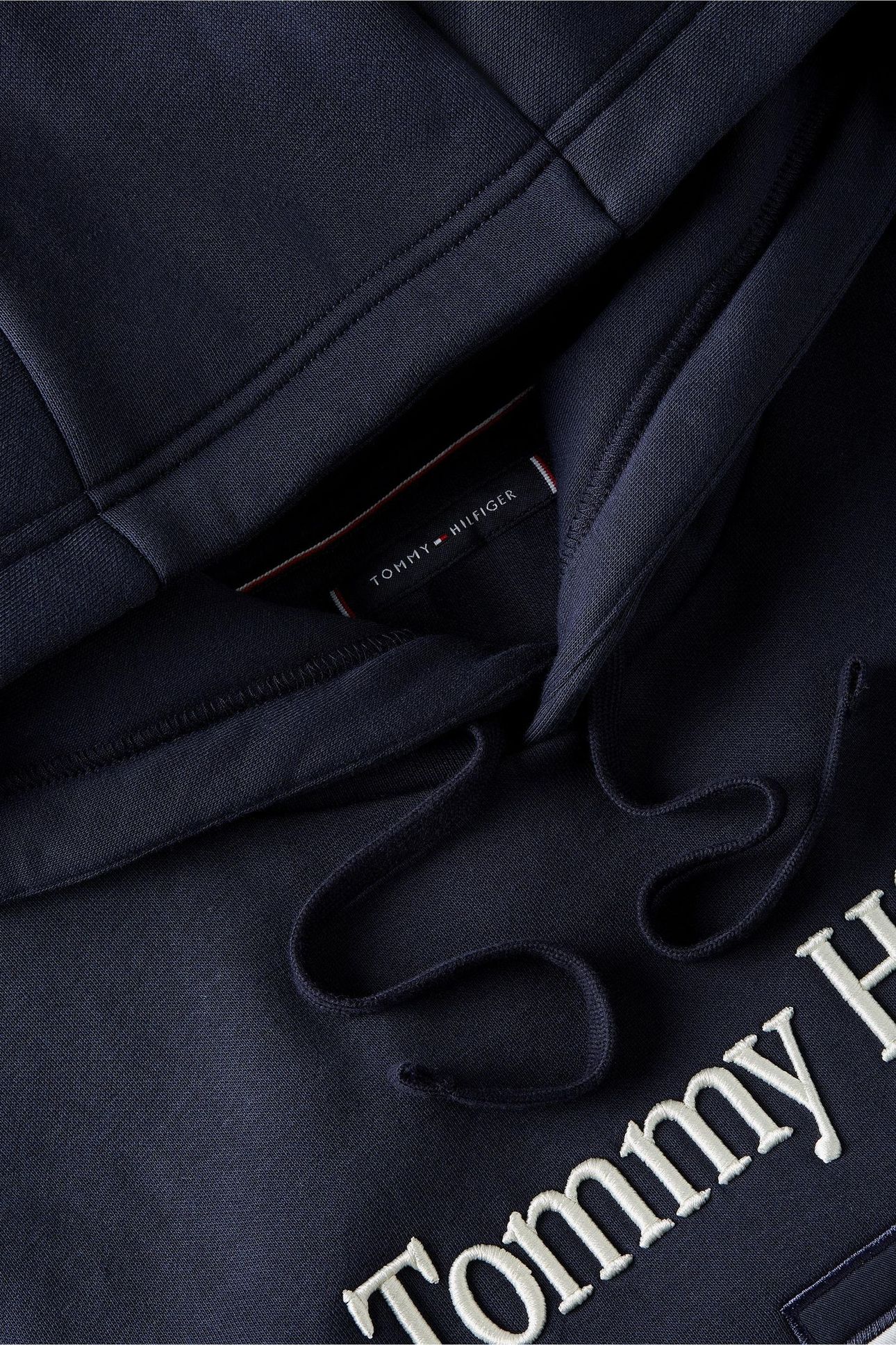 TOMMY EMBRO FLAG HOODIE NAVY BLUE 10